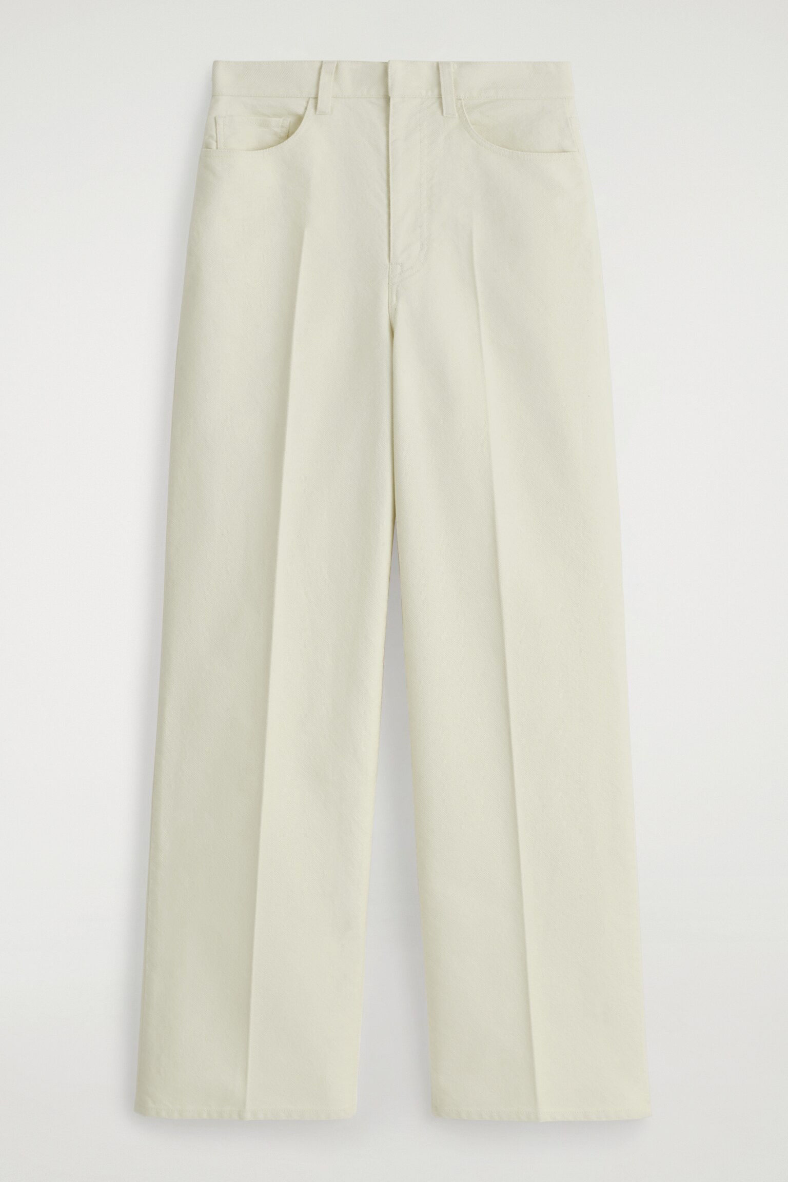 PANTALON DROIT EN TOILE DE COTON - CRAIE - 2