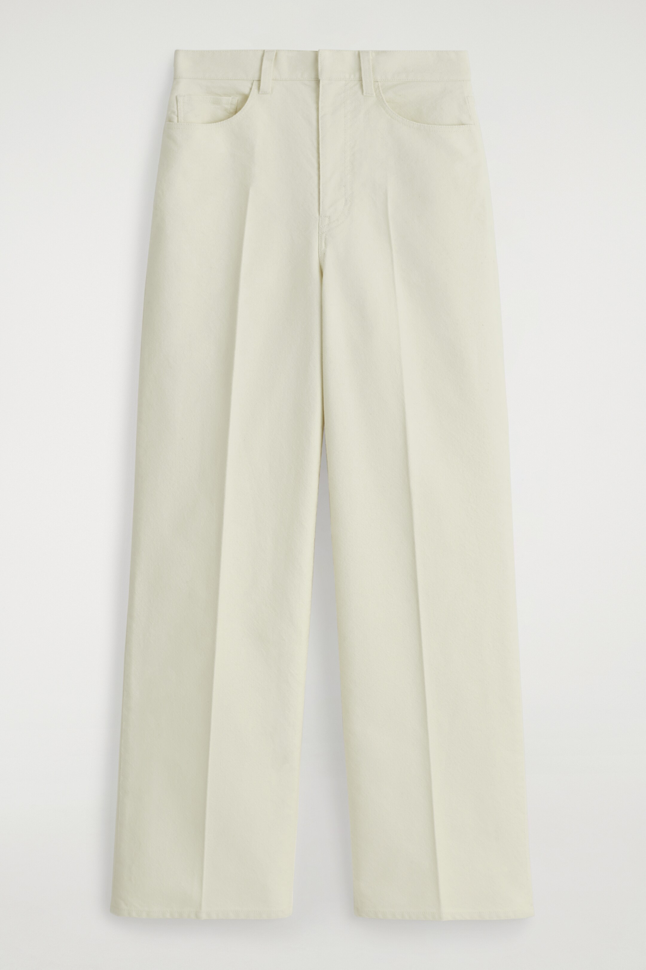 View larger image: COTTON-CANVAS STRAIGHT-LEG TROUSERS - CHALK - Ladies | H&M GB 5