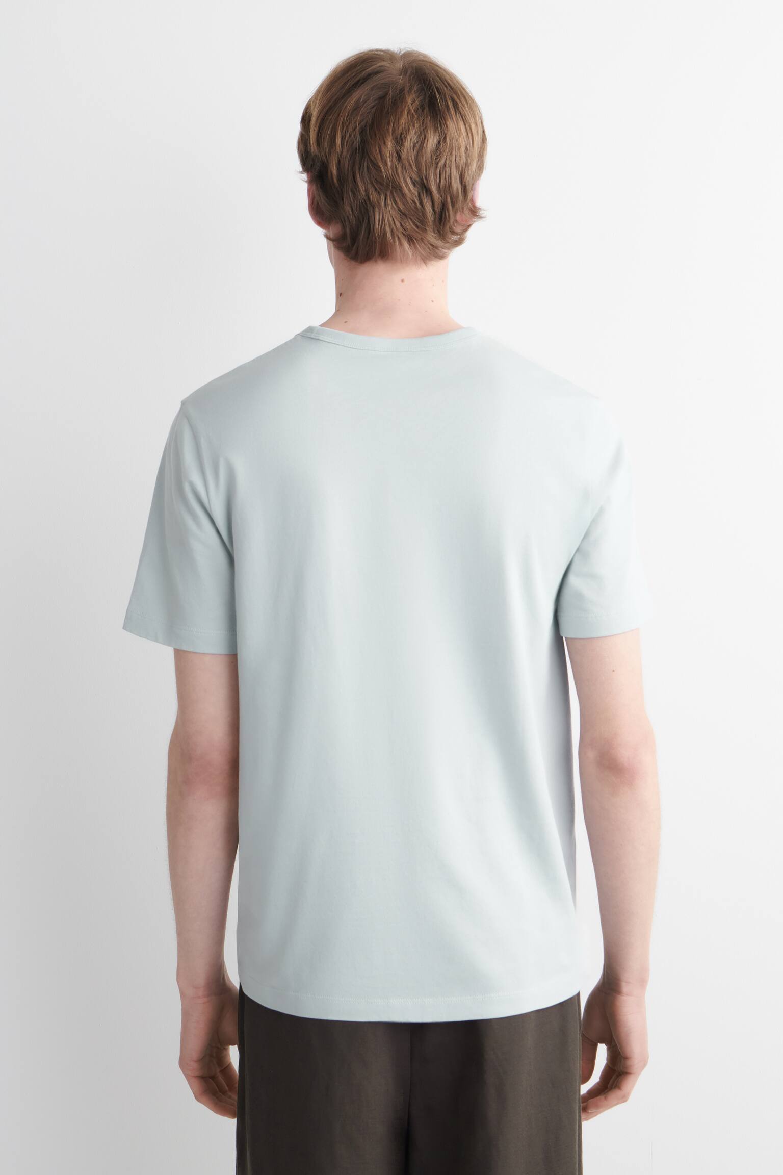 CAMISA DE ALGODÓN CEPILLADO - AZUL ACERO/BLANCO/NEGRO/AZUL MARINO/CAQUI OSCURO - 3