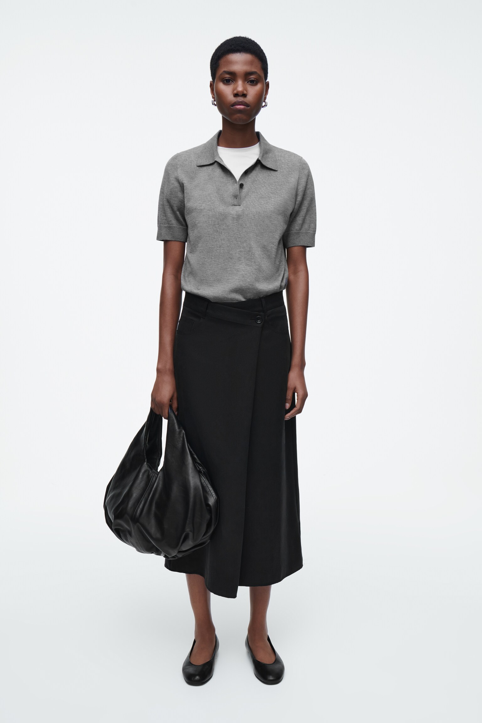 BORSA TOTE CLOUD IN PELLE - NERO - 4
