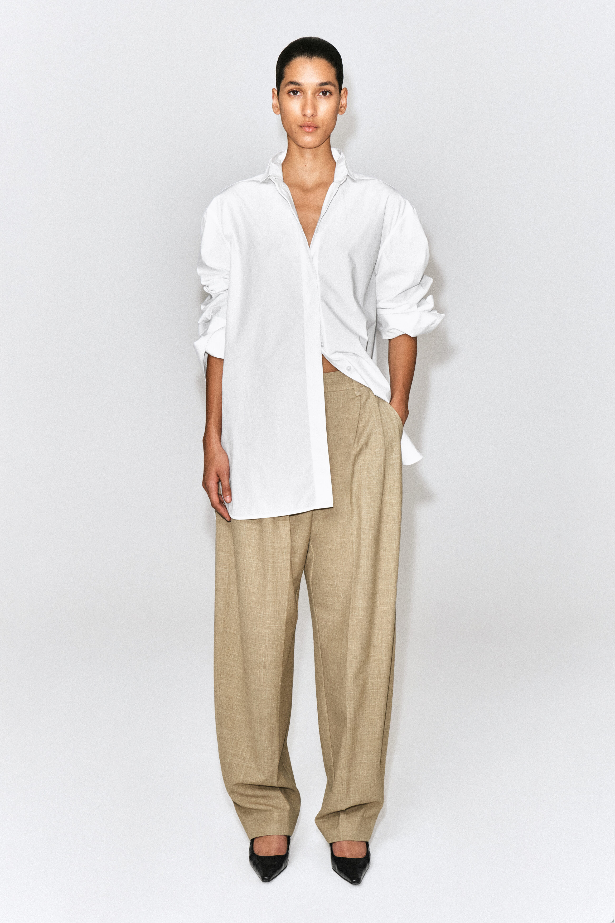PLEATED TULIP PANTS - thumbnail 2