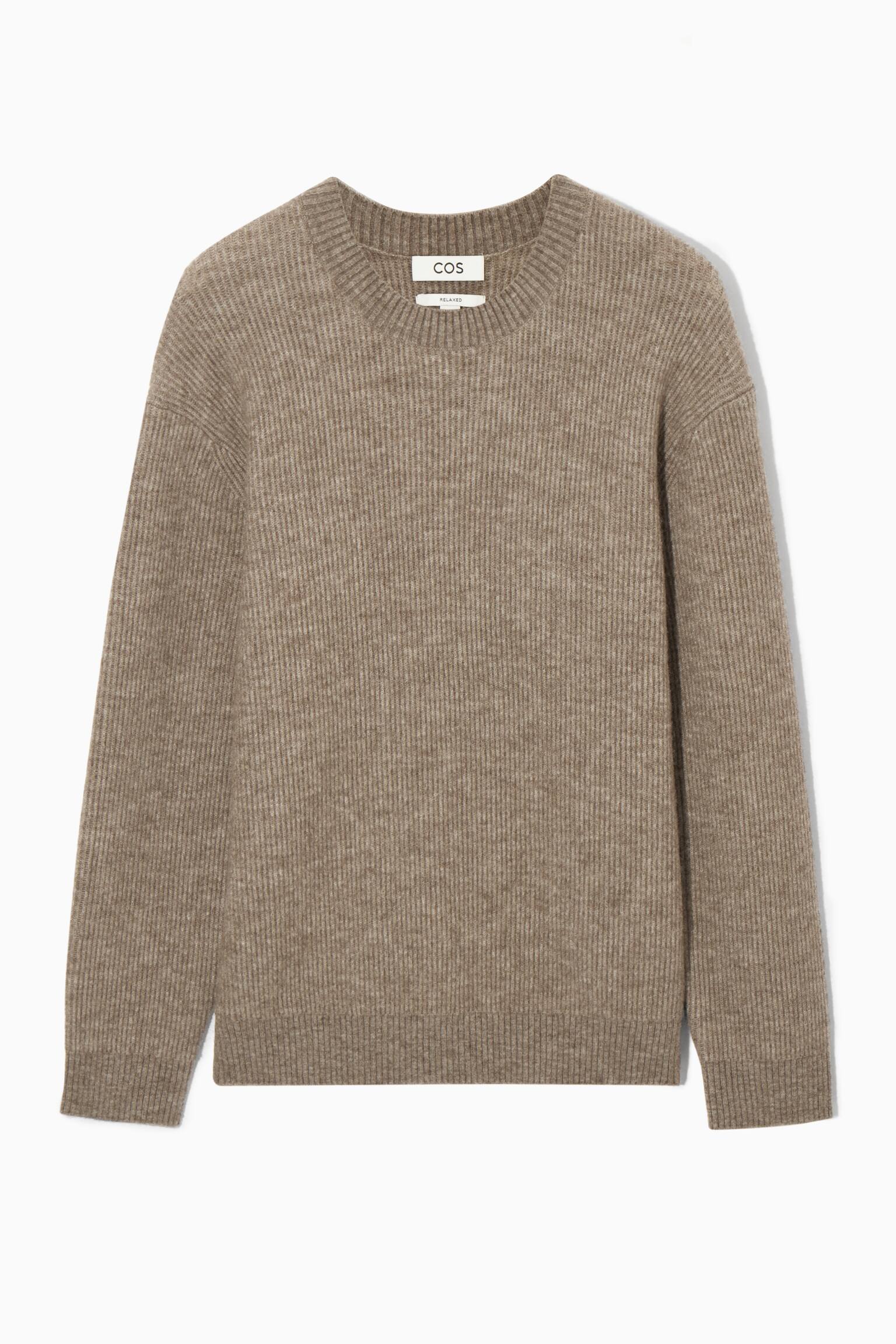 TEXTURED WOOL-BLEND JUMPER - CAMEL MÉLANGE