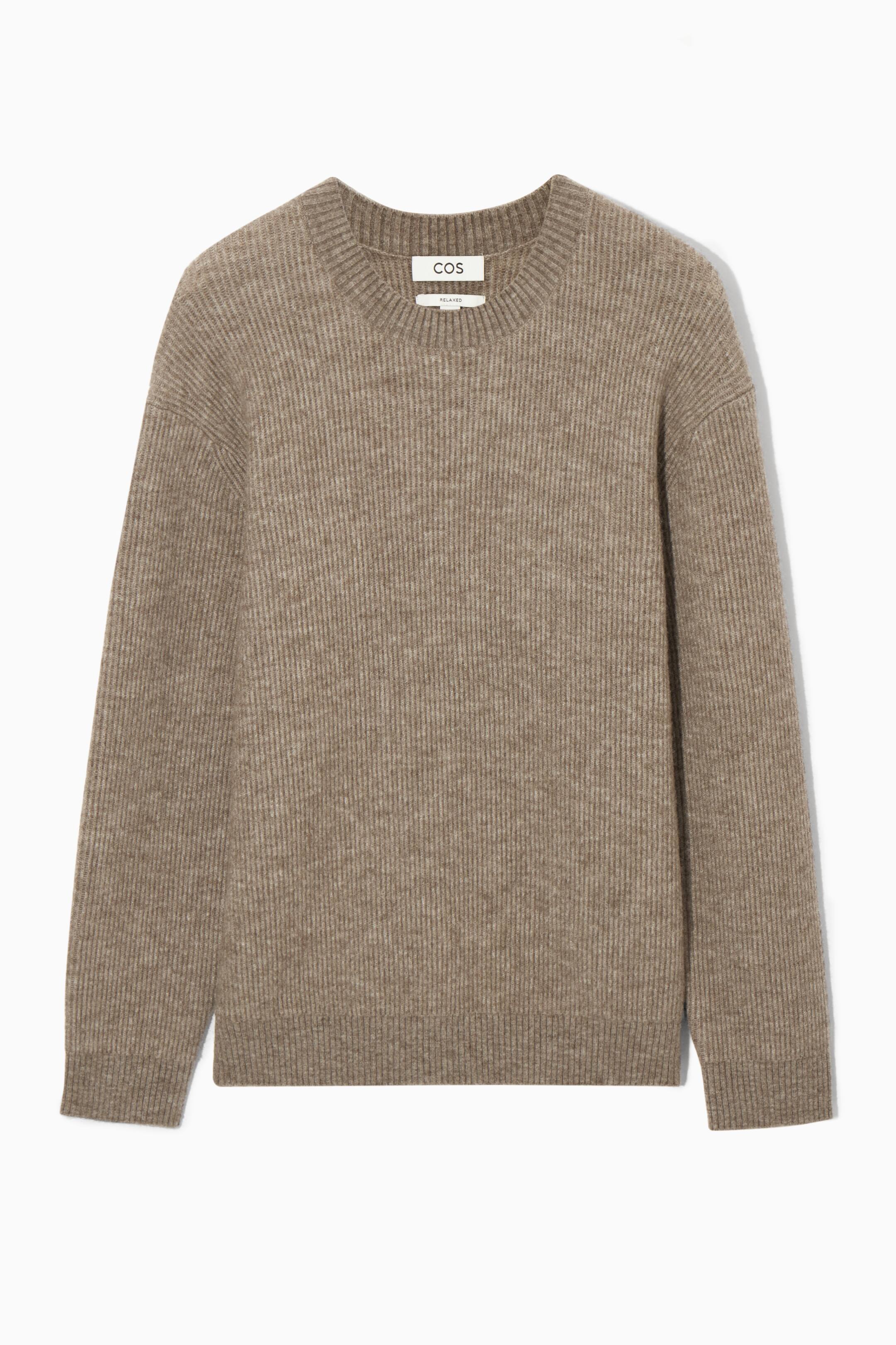 Vis større bilde: TEXTURED WOOL-BLEND JUMPER - CAMEL MÉLANGE - Men | H&M NO 1