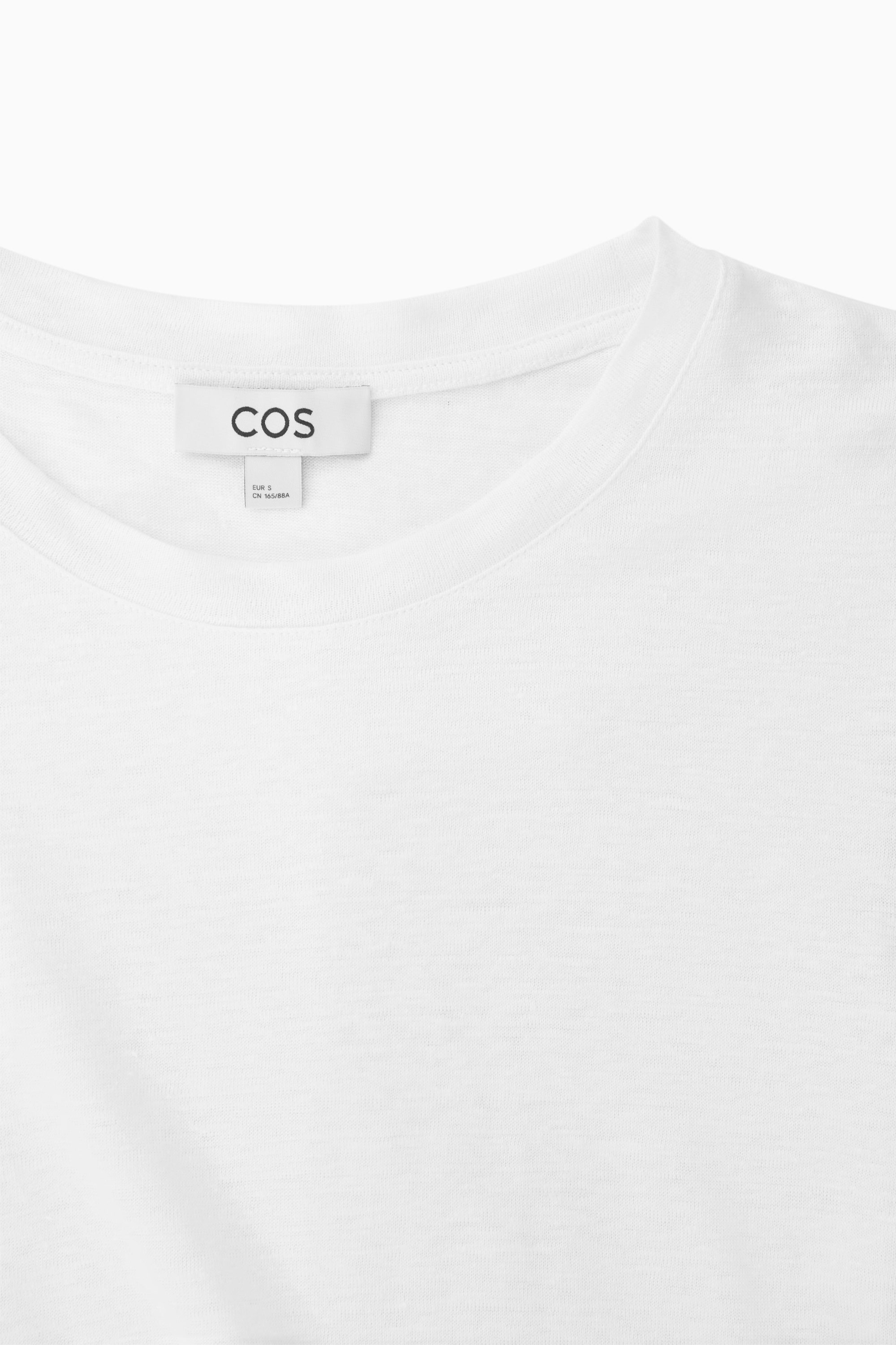 REGULAR LINEN T-SHIRT - WHITE | COS