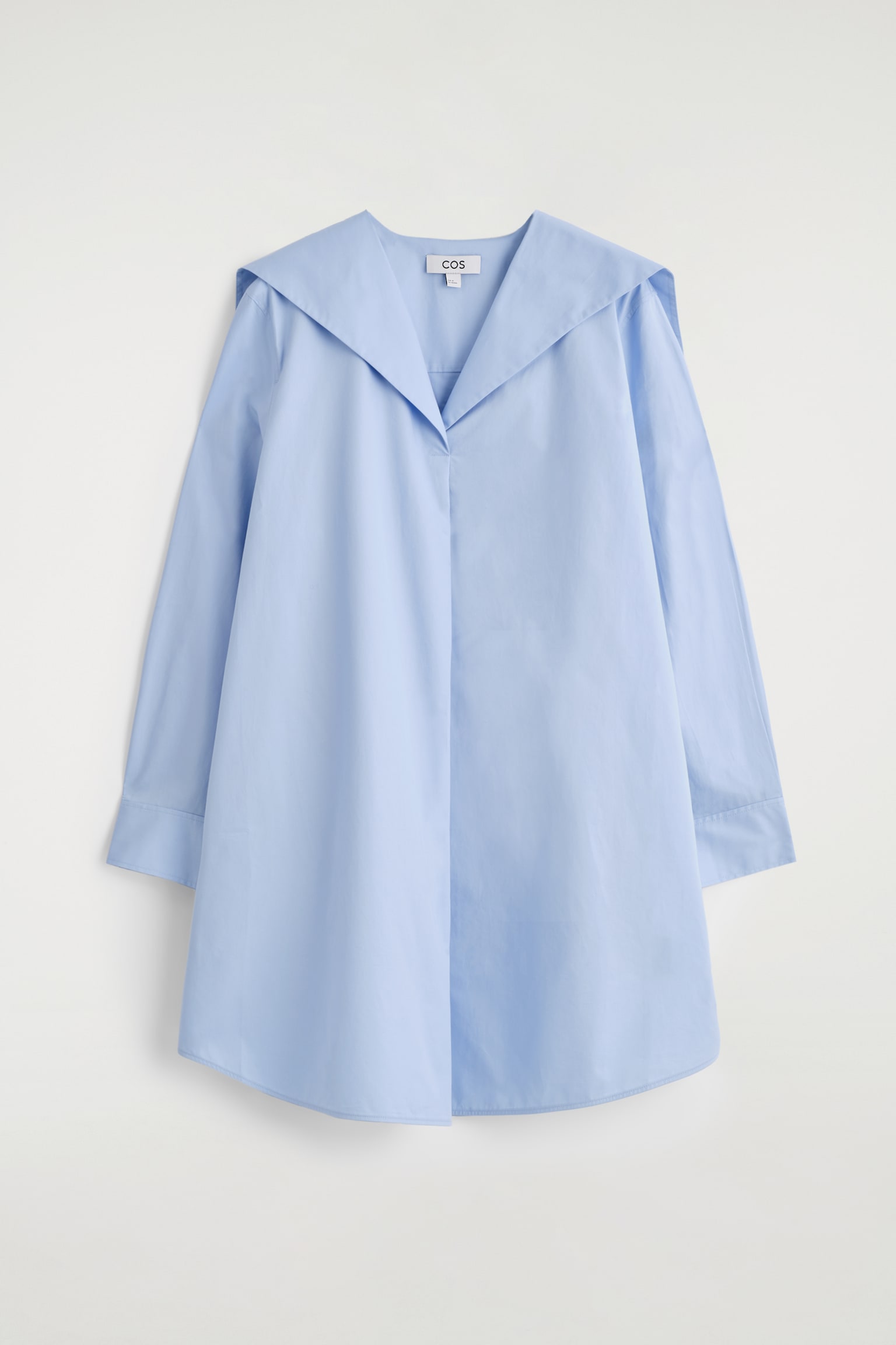 VESTIDO DE ALGODÓN CON CUELLO MARINERO - AZUL CLARO/WASHED BLACK - 2