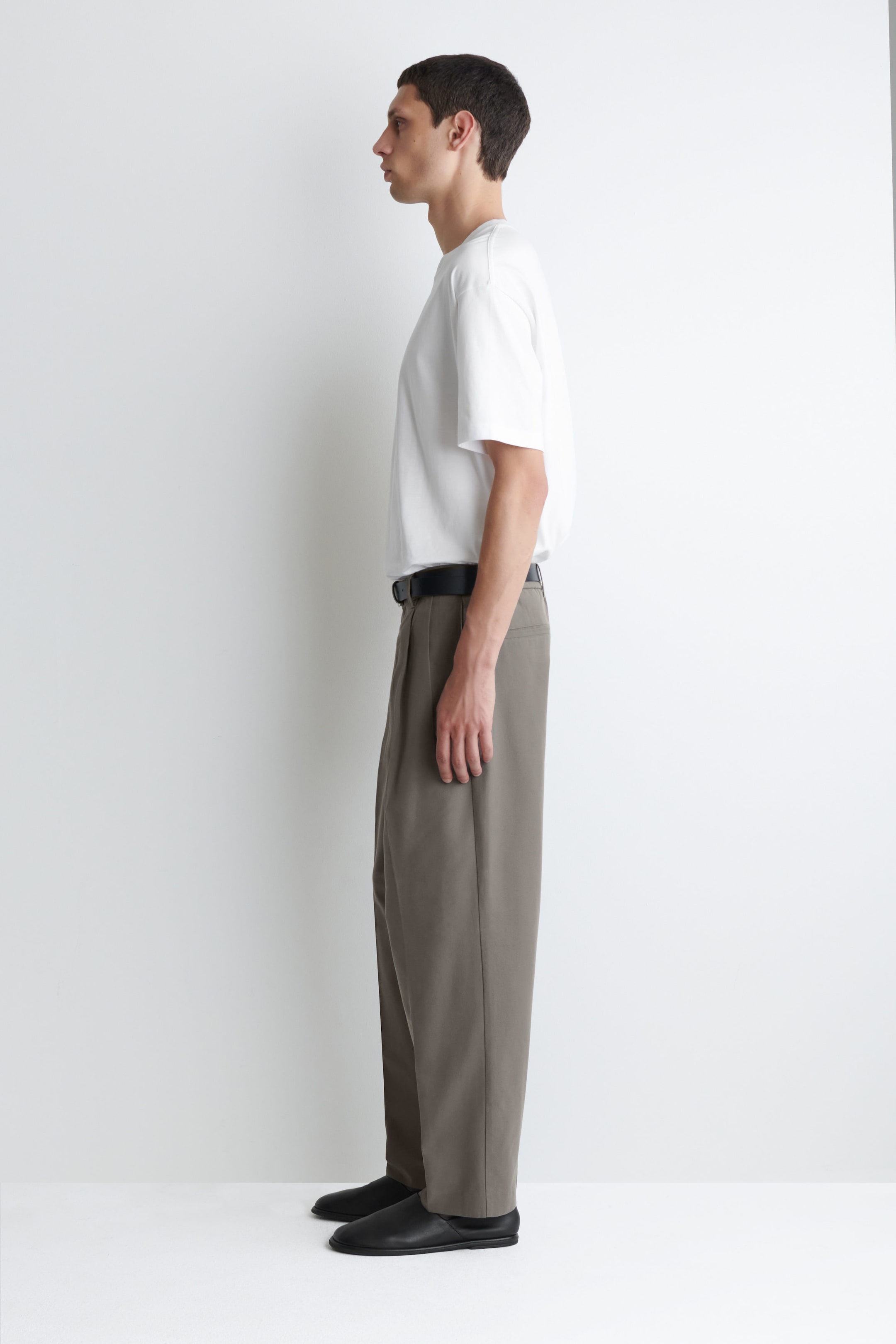 STRAIGHT-LEG COTTON-TWILL PANTS