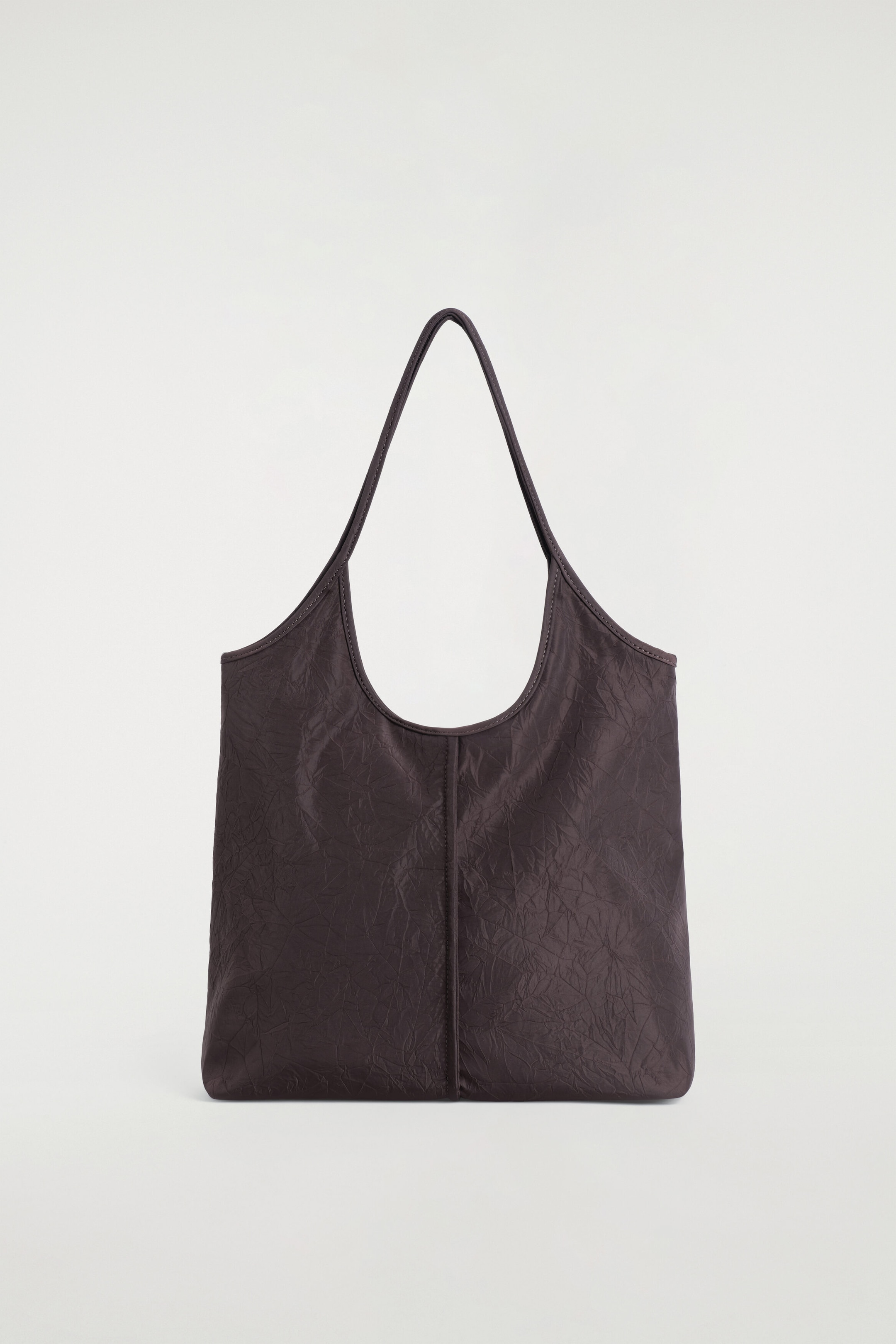 BORSA TOTE STRUTTURATA CON ESTERNO INCRESPATO