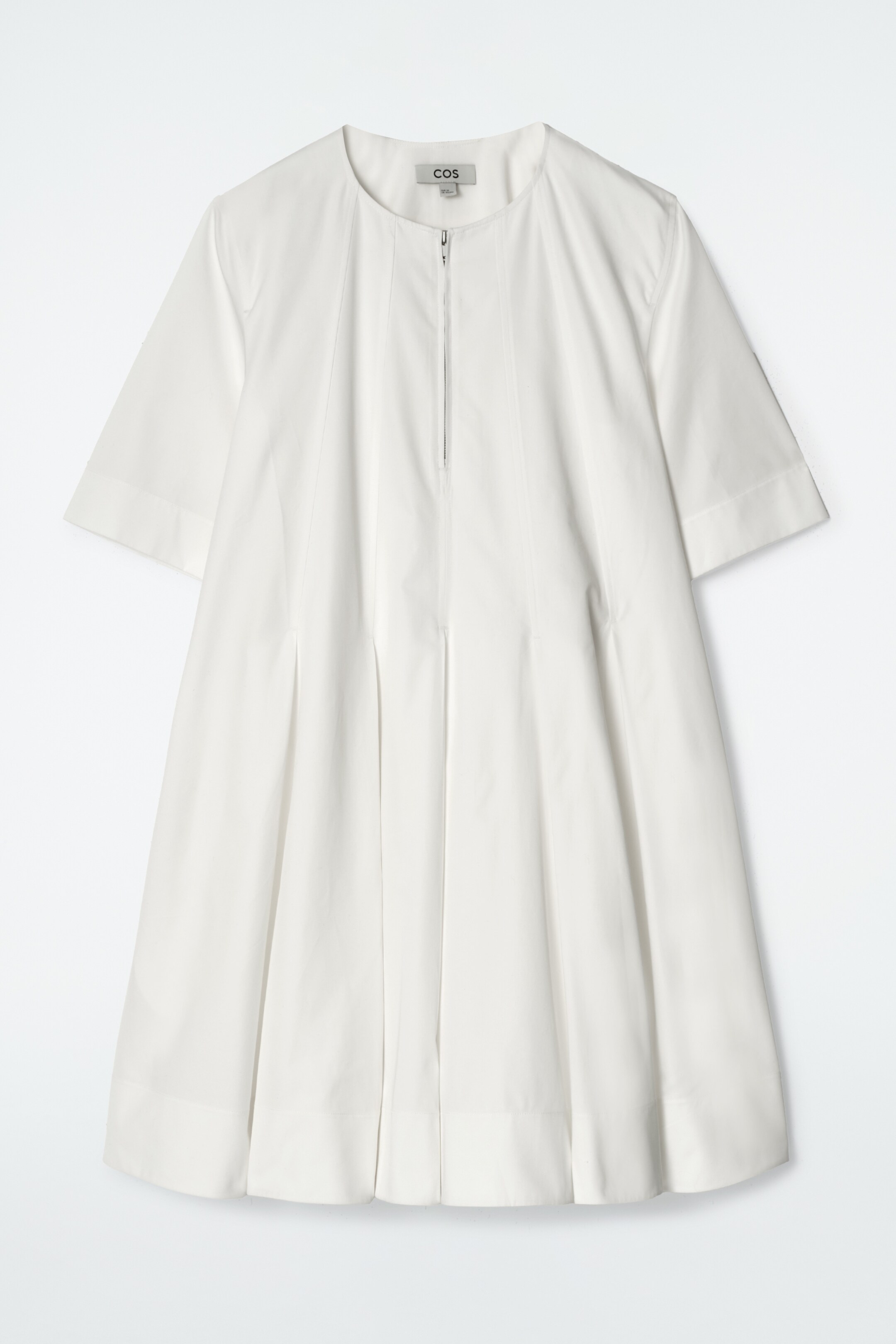 Visualizza immagine più grande: ABITO MINI IN COTONE CON PIEGHE E CERNIERA - BIANCO - DONNA | H&M IT 5