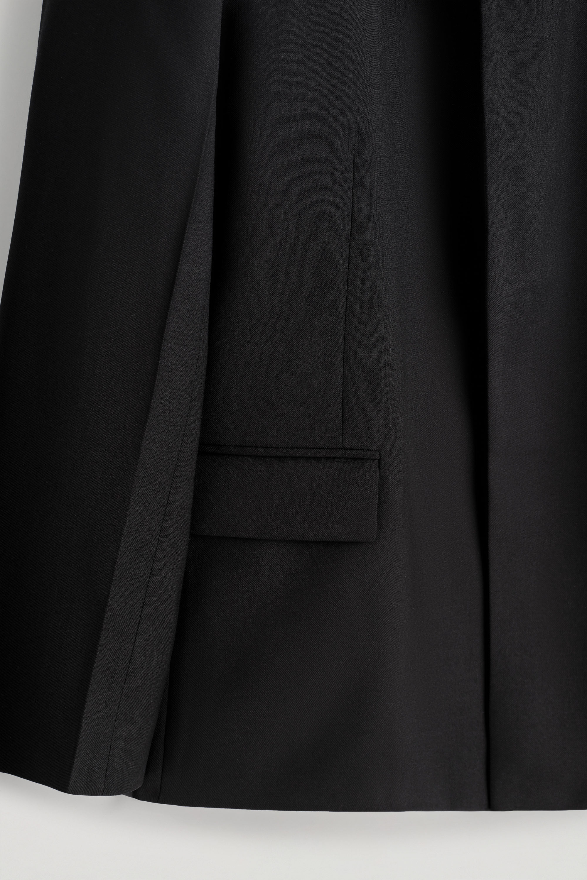COLLARLESS WOOL BLAZER - CARBON | COS