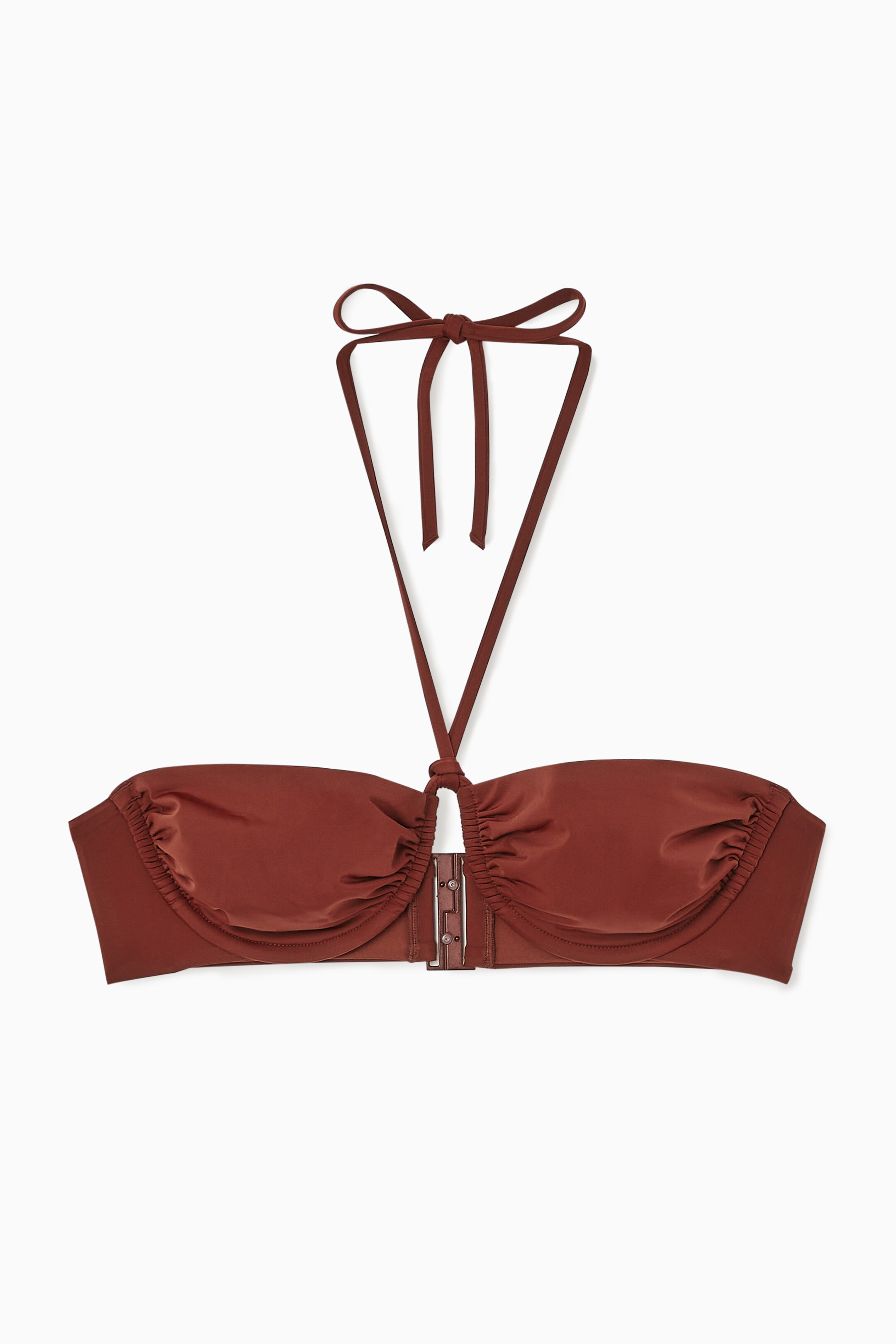 Grösseres Bild ansehen: NECKHOLDER-BIKINIOBERTEIL MIT BÜGELN - BURGUNDERROT - DAMEN | H&M CH 1