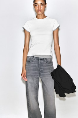 FACADE STRAIGHT-LEG JEANS — FADED BLACK 5