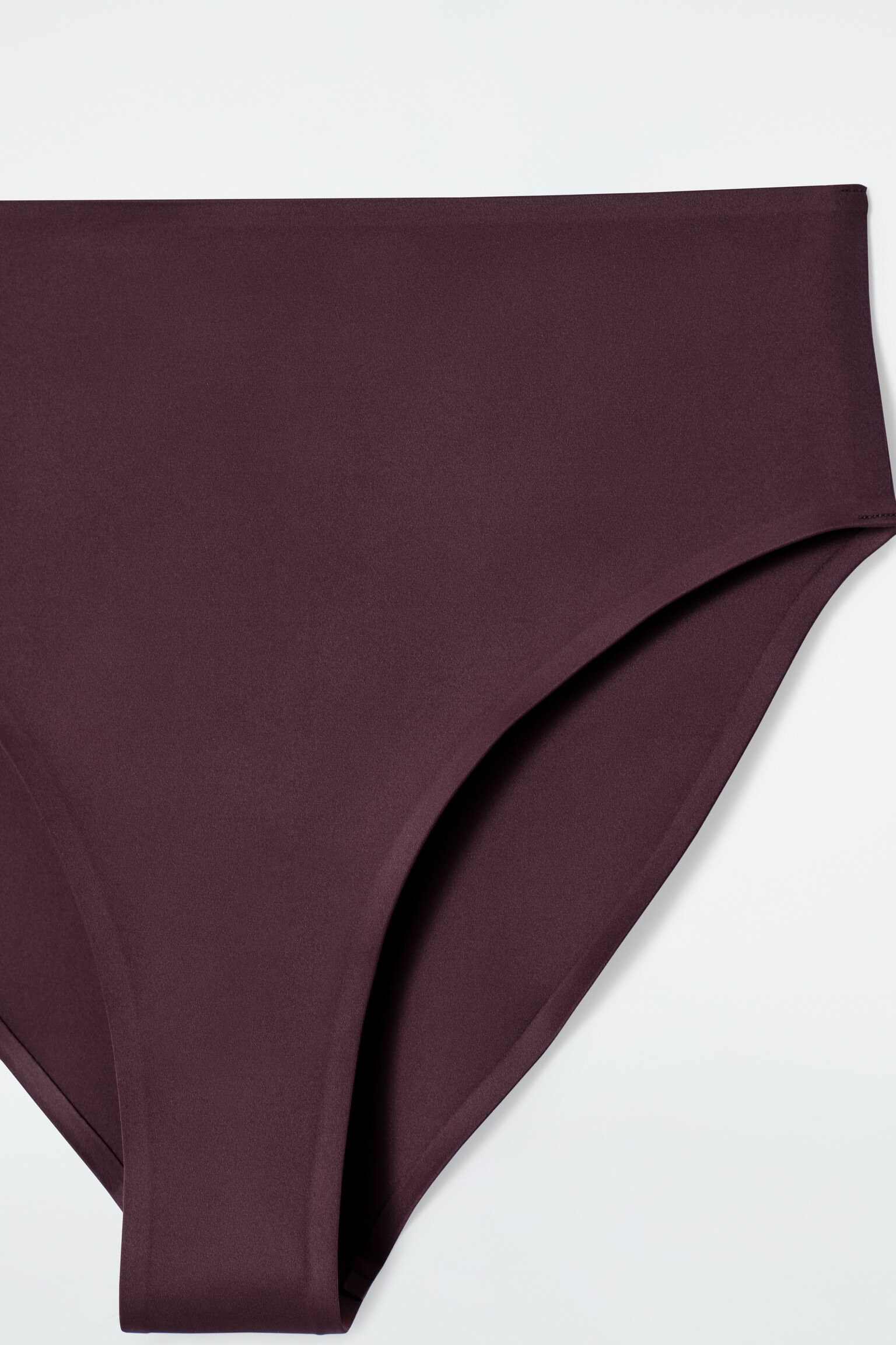 BAS DE BIKINI TAILLE HAUTE EN NÉOPRÈNE - BORDEAUX/NOIR/KAKI - 3