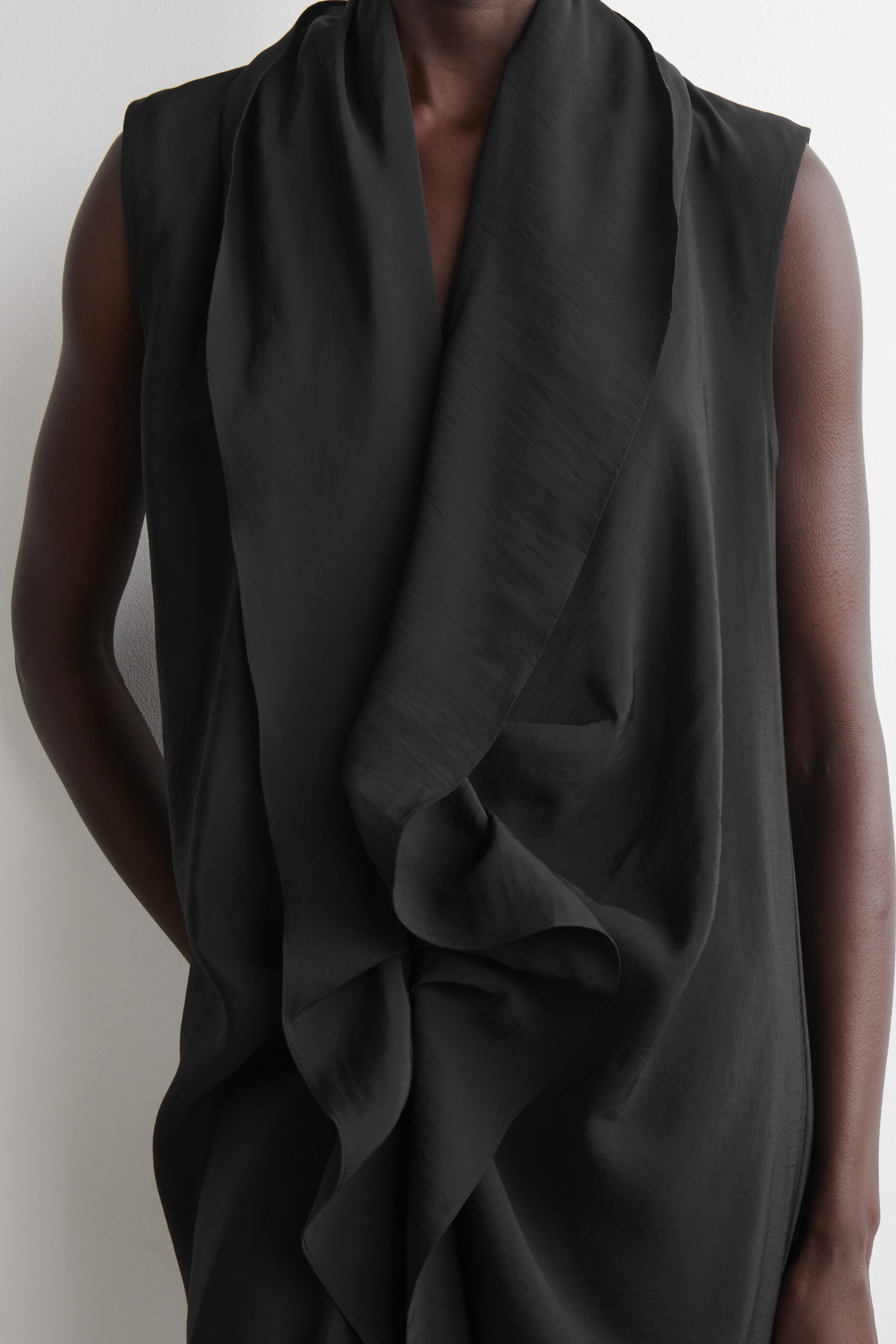 cos ruffled cotton midi dress COS Ruffled Midi Dress