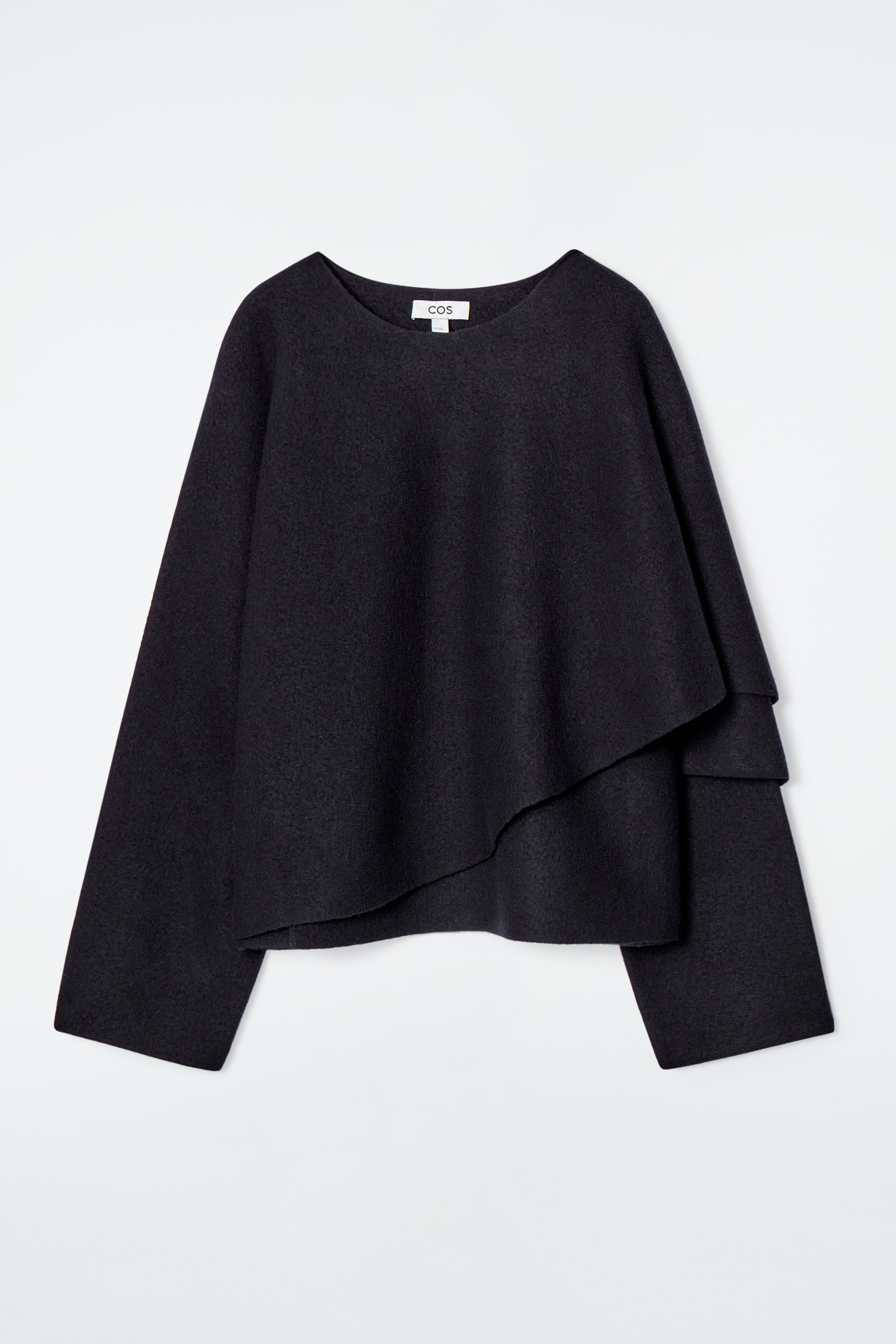 Zobraziť väčší obrázok: VLNENÝ PLÁŠŤ S DETAILOM ŠÁLU - TMAVOMODRÁ - ŽENY | H&M SK 1