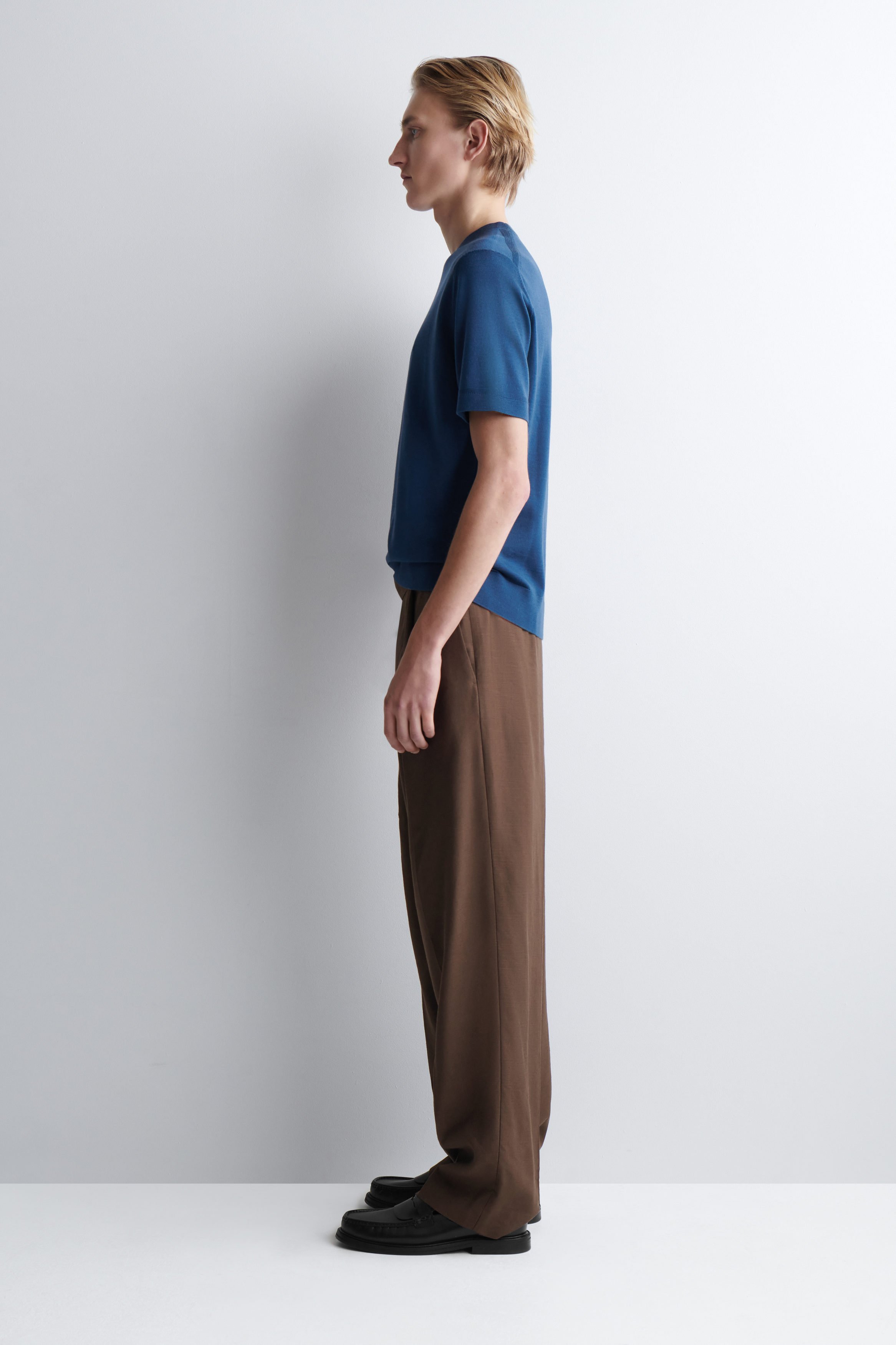 MERINO WOOL KNITTED T-SHIRT - thumbnail 2