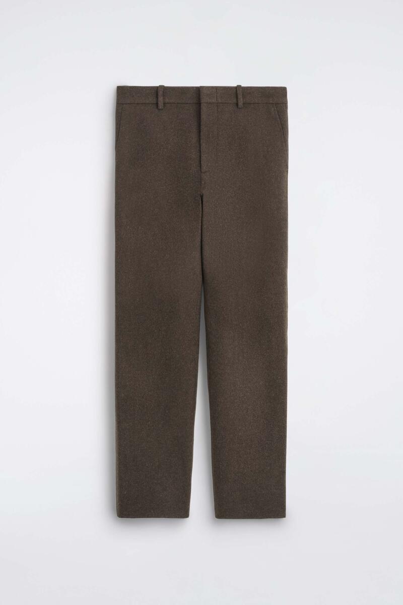 Double-Faced Wool-Blend Straight-Leg Pants
