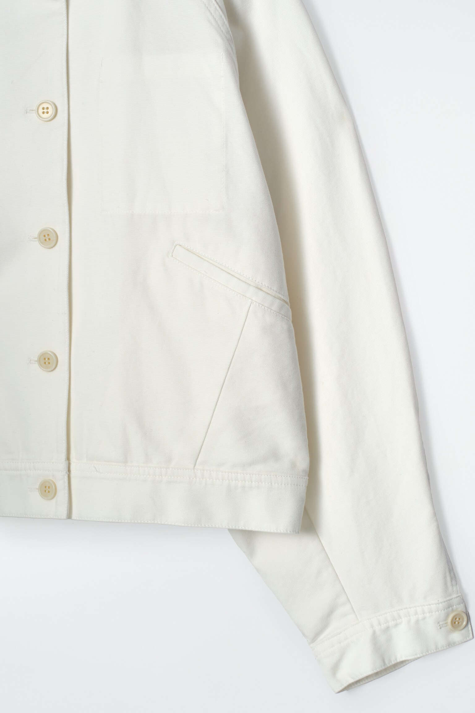 CHAQUETA BOMBER OVERSIZE DE ALGODÓN - BLANCO - 6