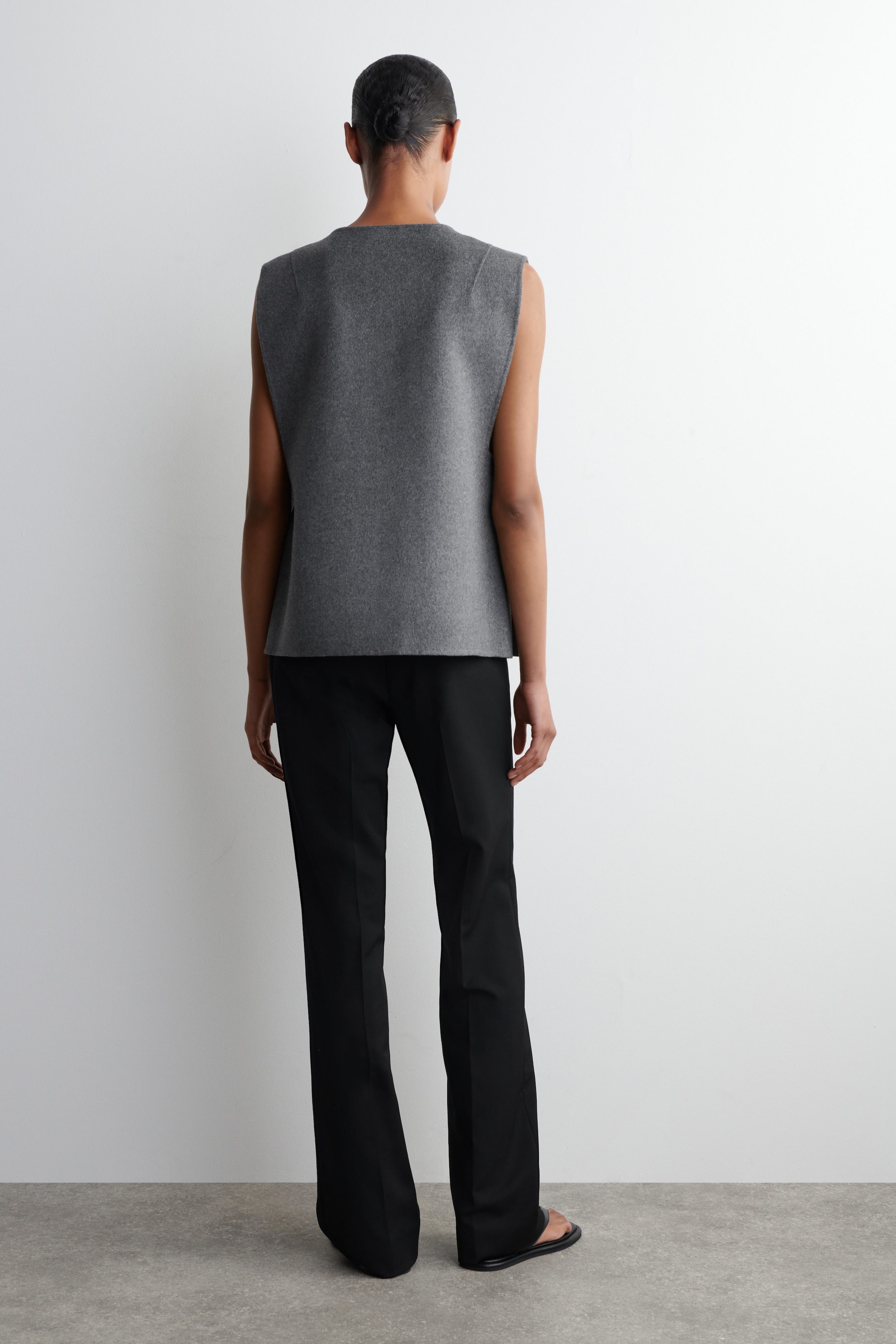 DOUBLE-FACED WOOL HYBRID VEST