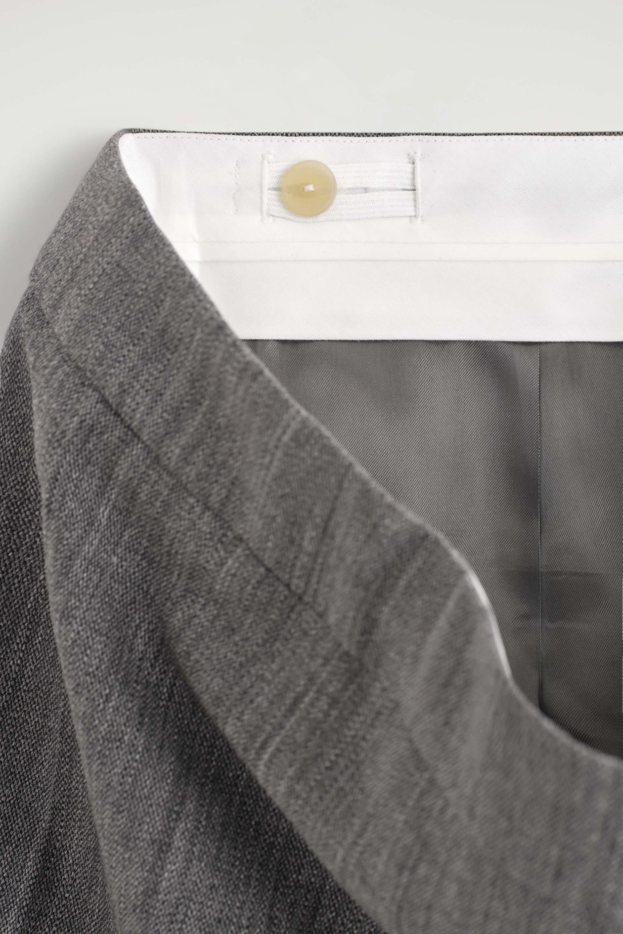 TAILORED WOOL MIDI SKIRT — HEATHER
