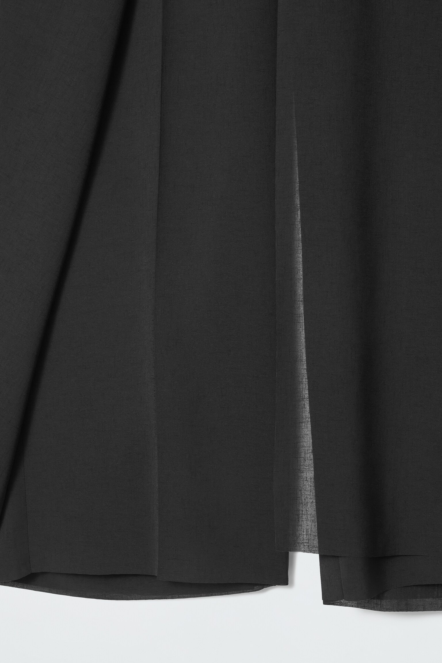 REGULAR WRAP-FRONT STRAIGHT-LEG TROUSERS - BLACK - 5