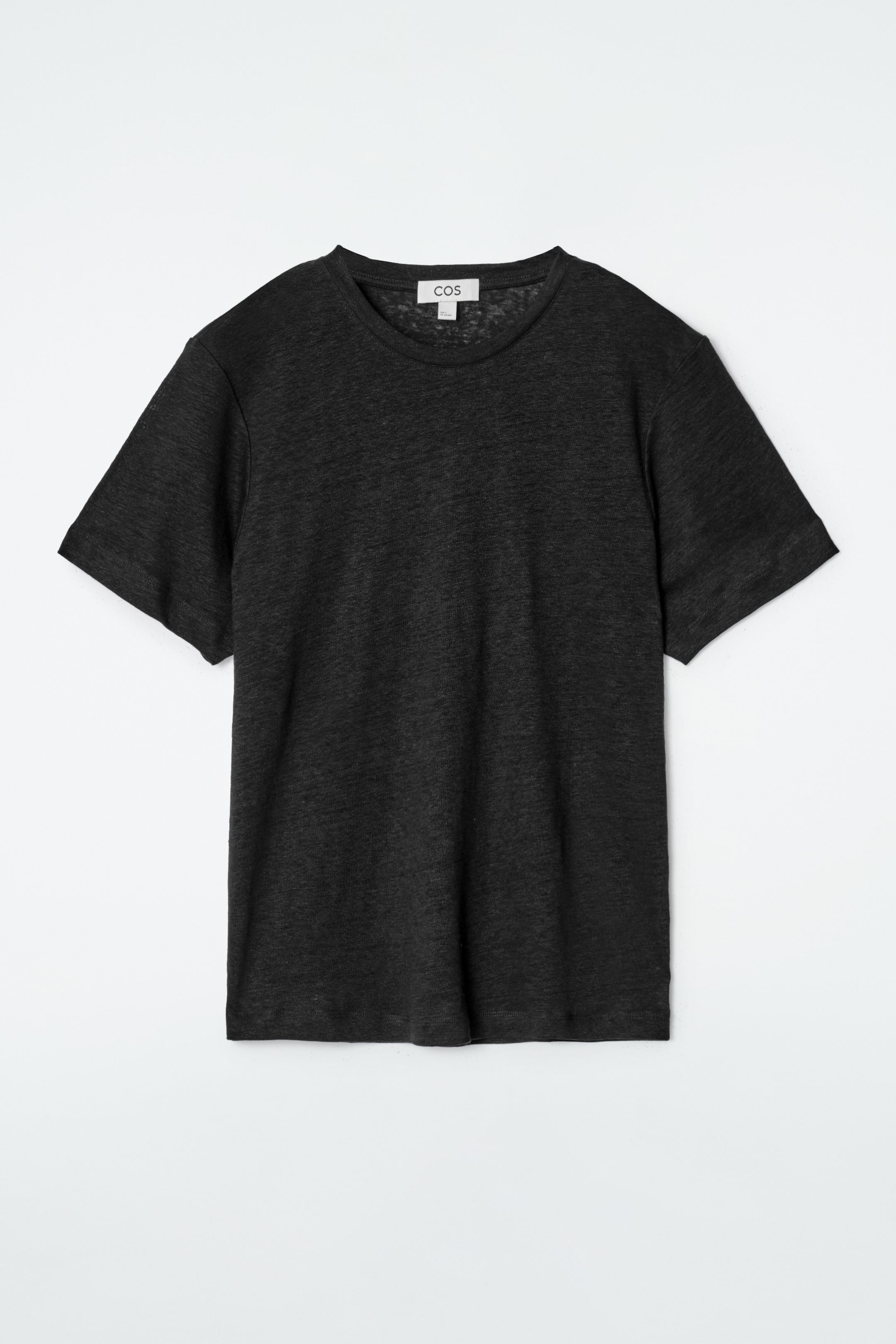 View larger image: CREW-NECK LINEN T-SHIRT - BLACK - Ladies | H&M GB 5
