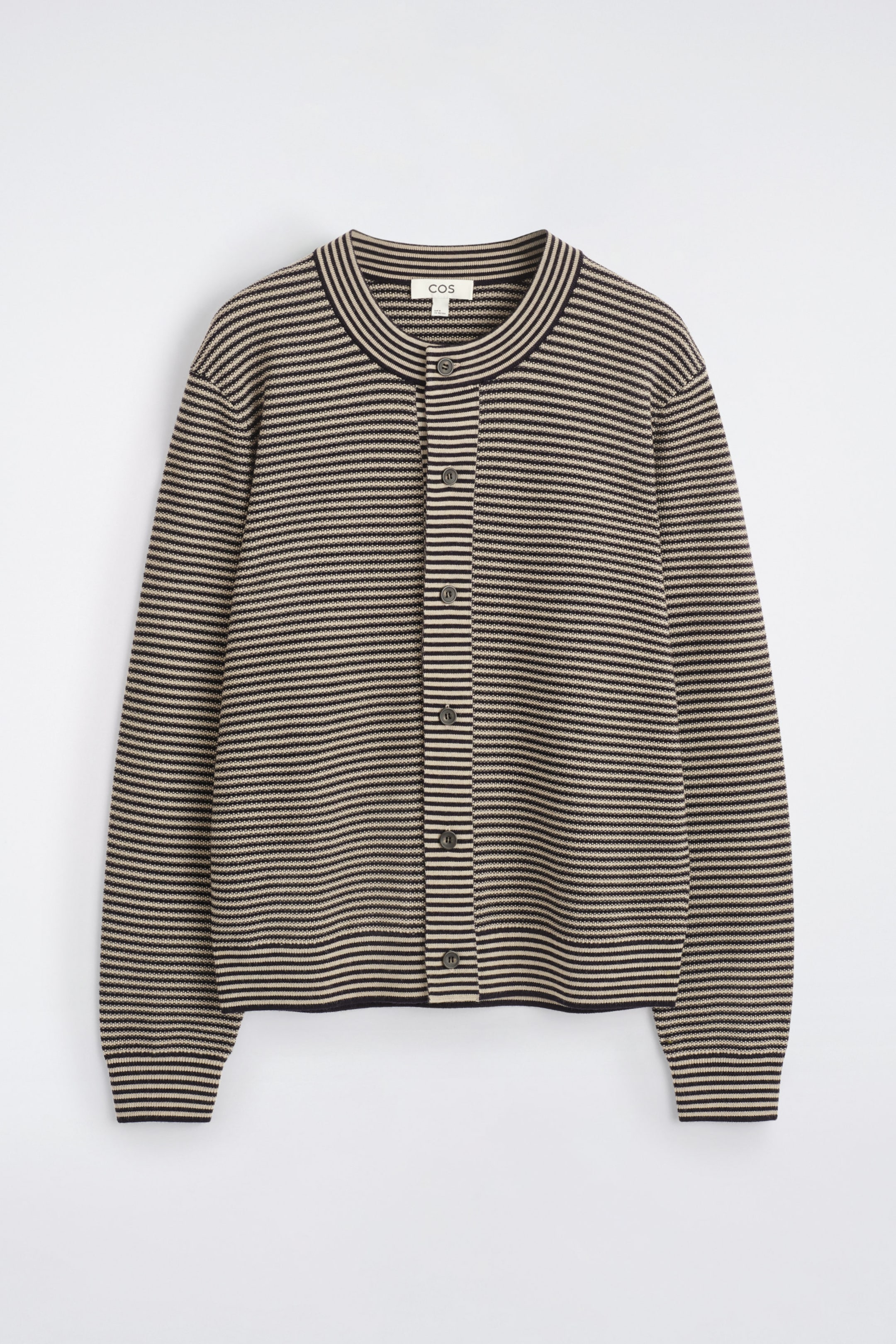 STRIPED MERINO WOOL CARDIGAN