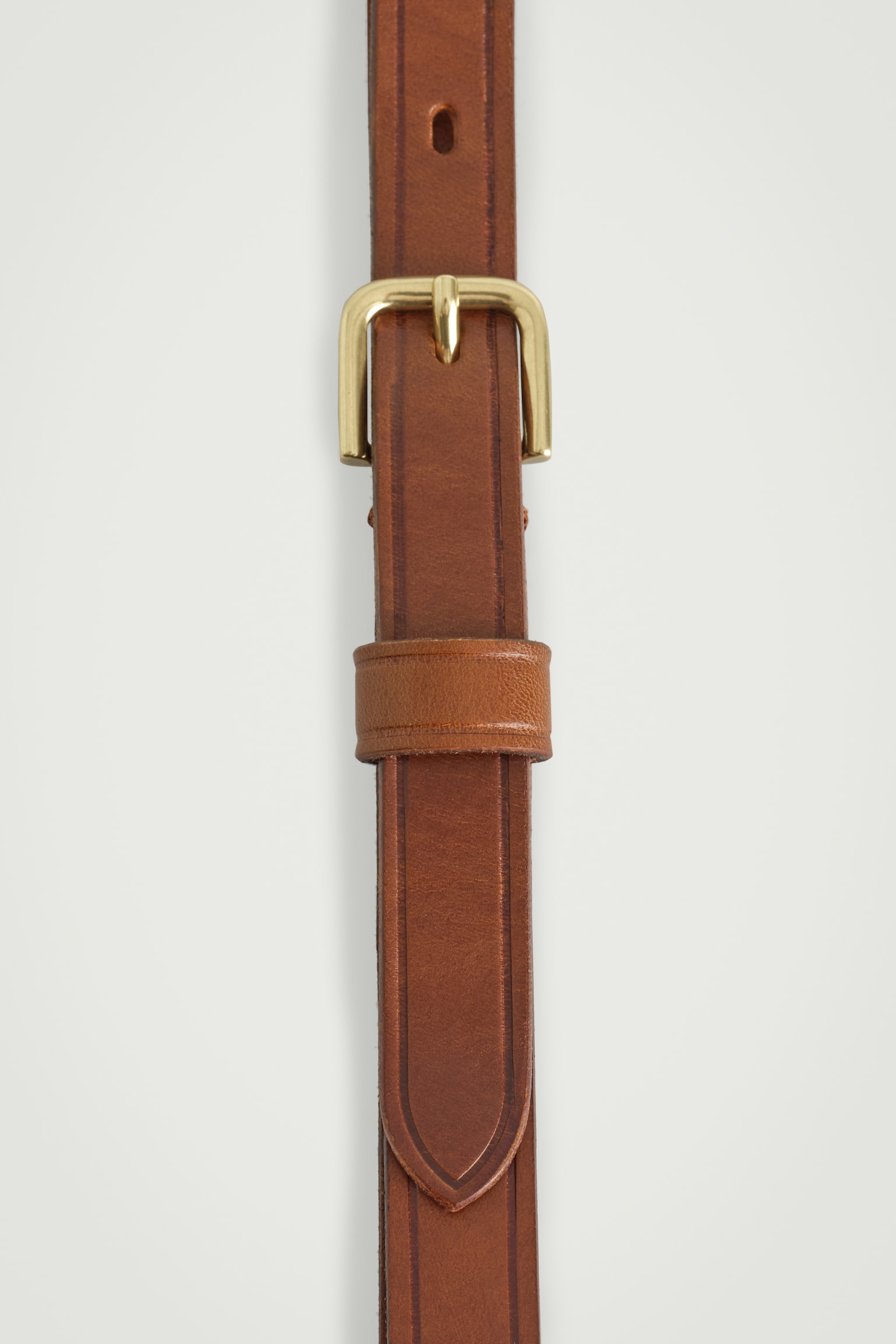 CEINTURE FINE EN CUIR - BRUN/NOIR - 3
