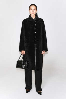 MONTMARTRE BOWLING BAG - CROC-EFFECT LEATHER — BLACK 2