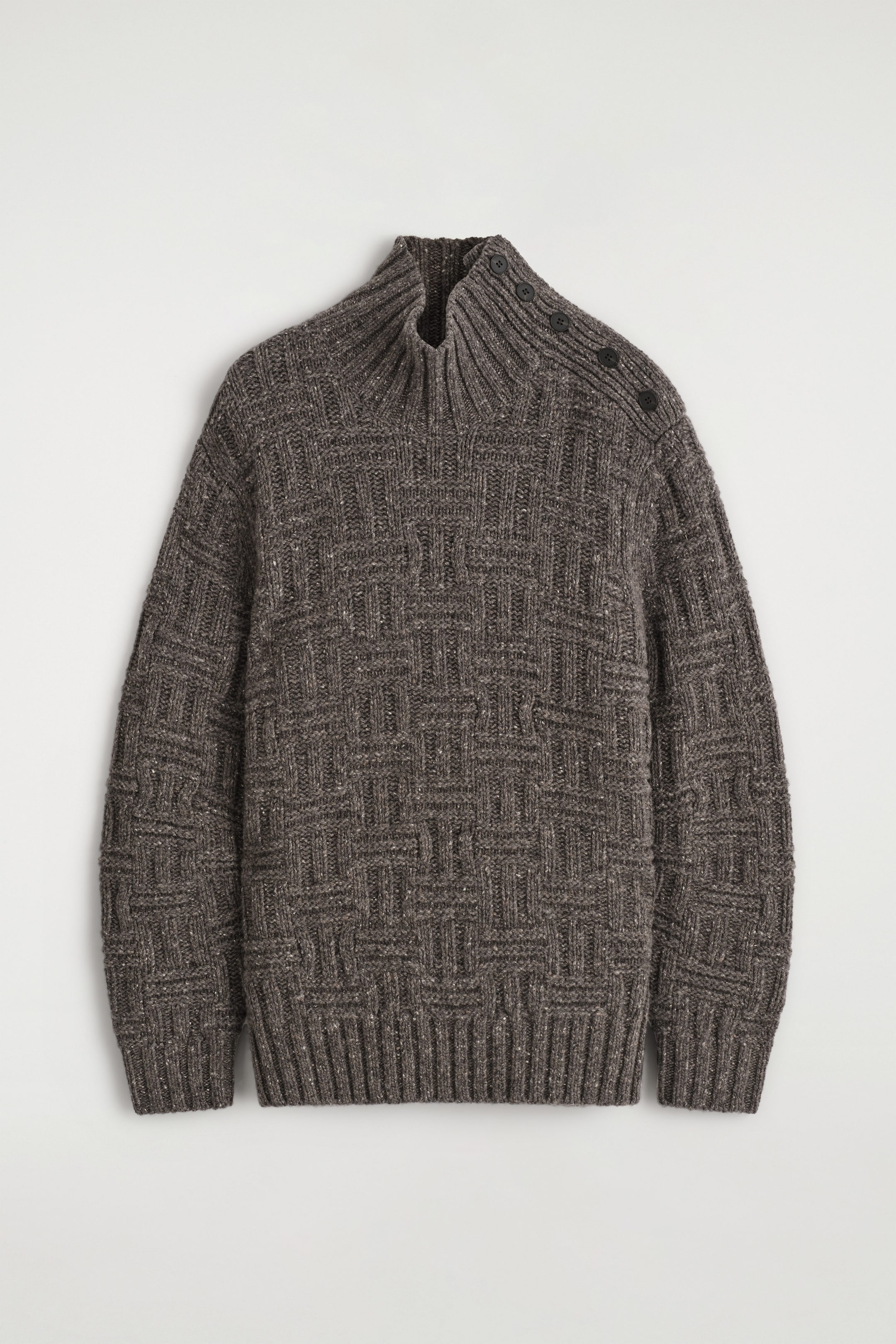BASKETWEAVE WOOL SWEATER