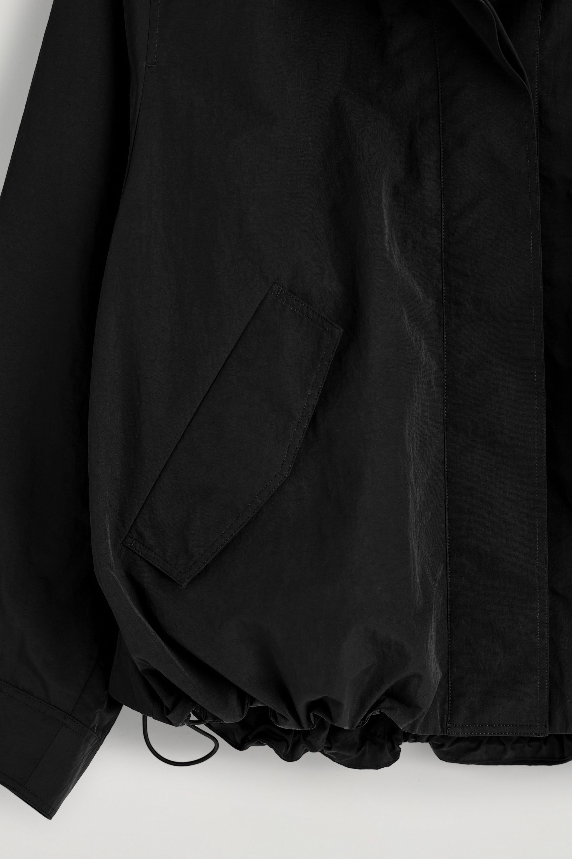 NYLON FUNNEL-NECK JACKET - BLACK | COS CA