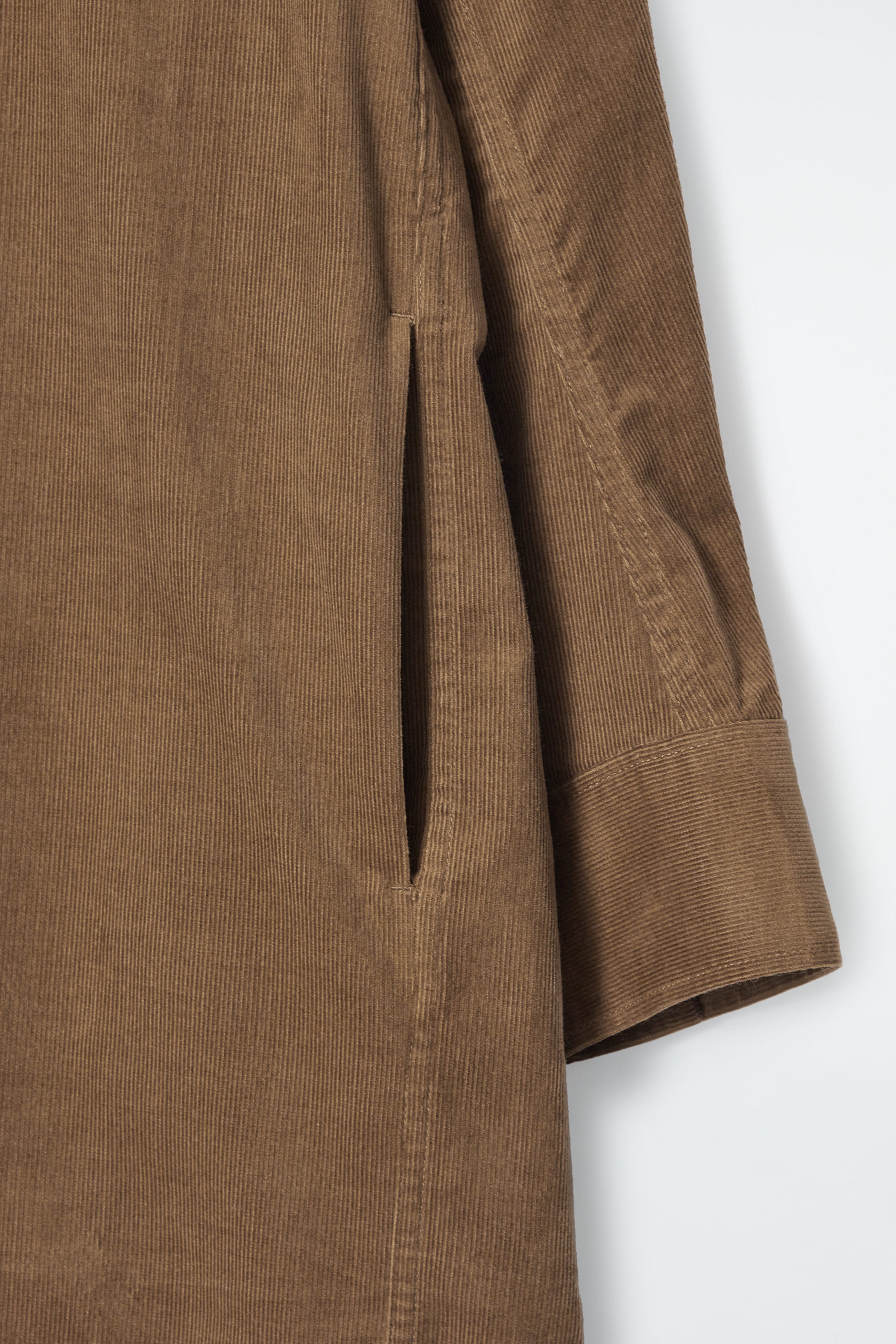 CORDUROY MIDI SHIRT DRESS