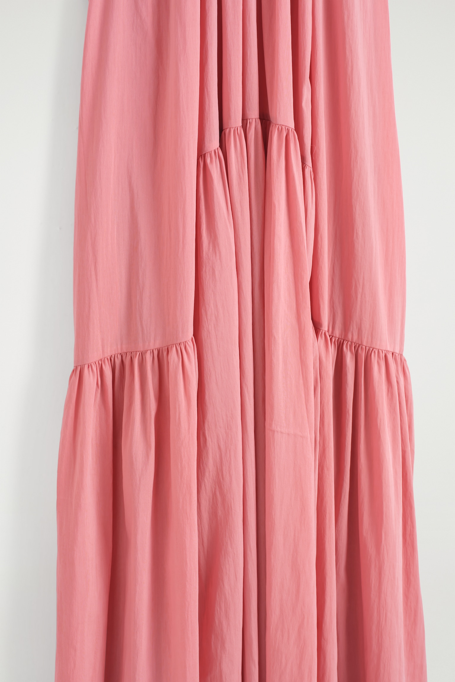 VESTIDO LARGO CON CUELLO HALTER FRUNCIDO - ROSA/BEIGE/AZUL MARINO - 5