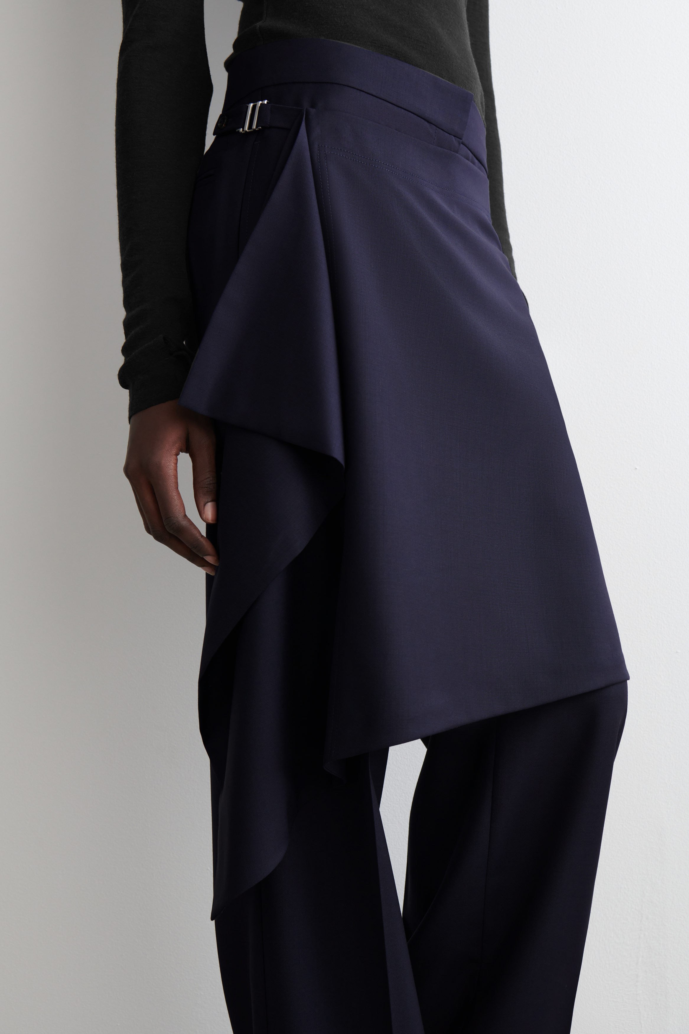 WOOL SKIRT PANTS - NAVY | COS US