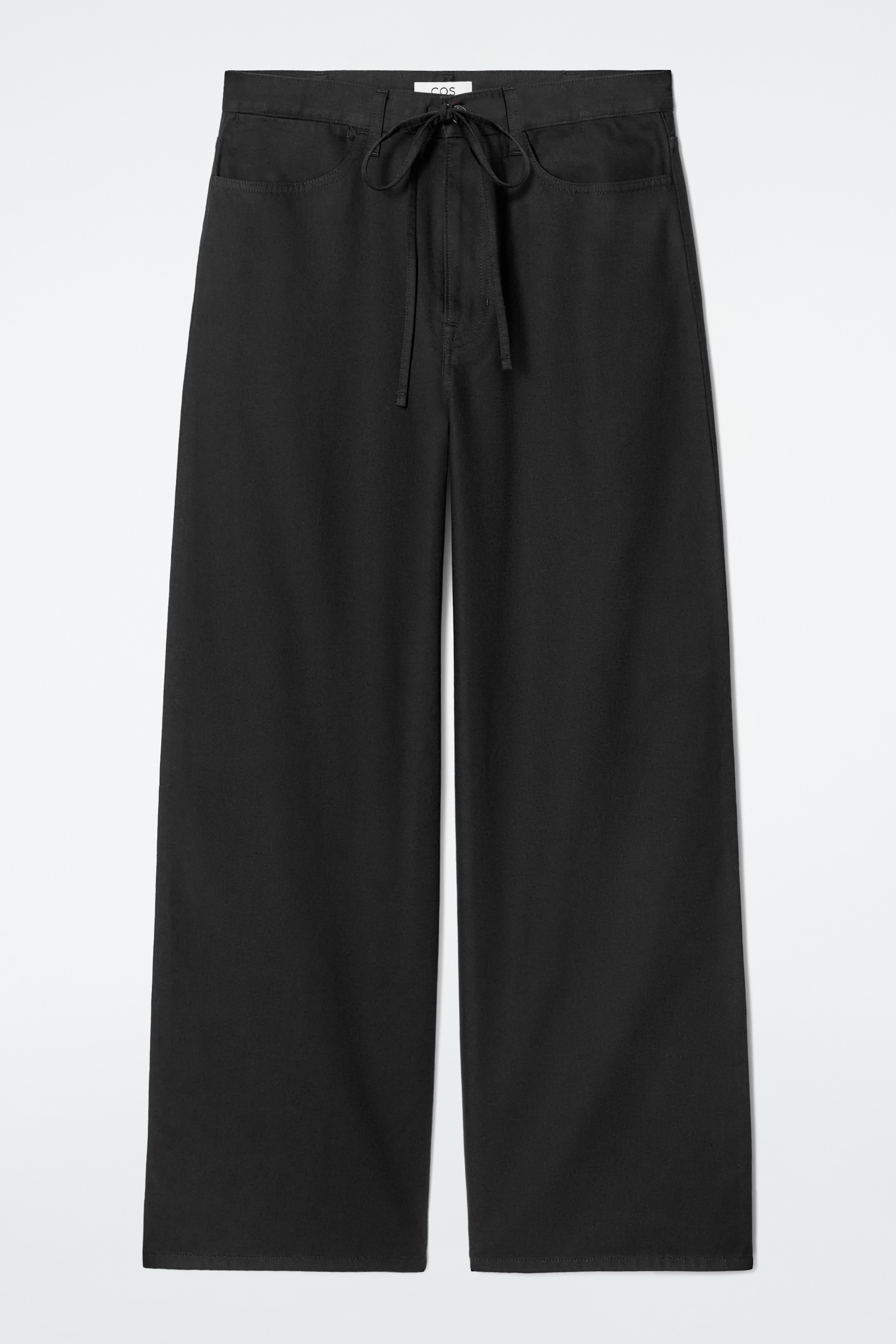 Ingrandisci l'immagine: WIDE-LEG DRAWSTRING TROUSERS - BLACK - DONNA | H&M CH 1