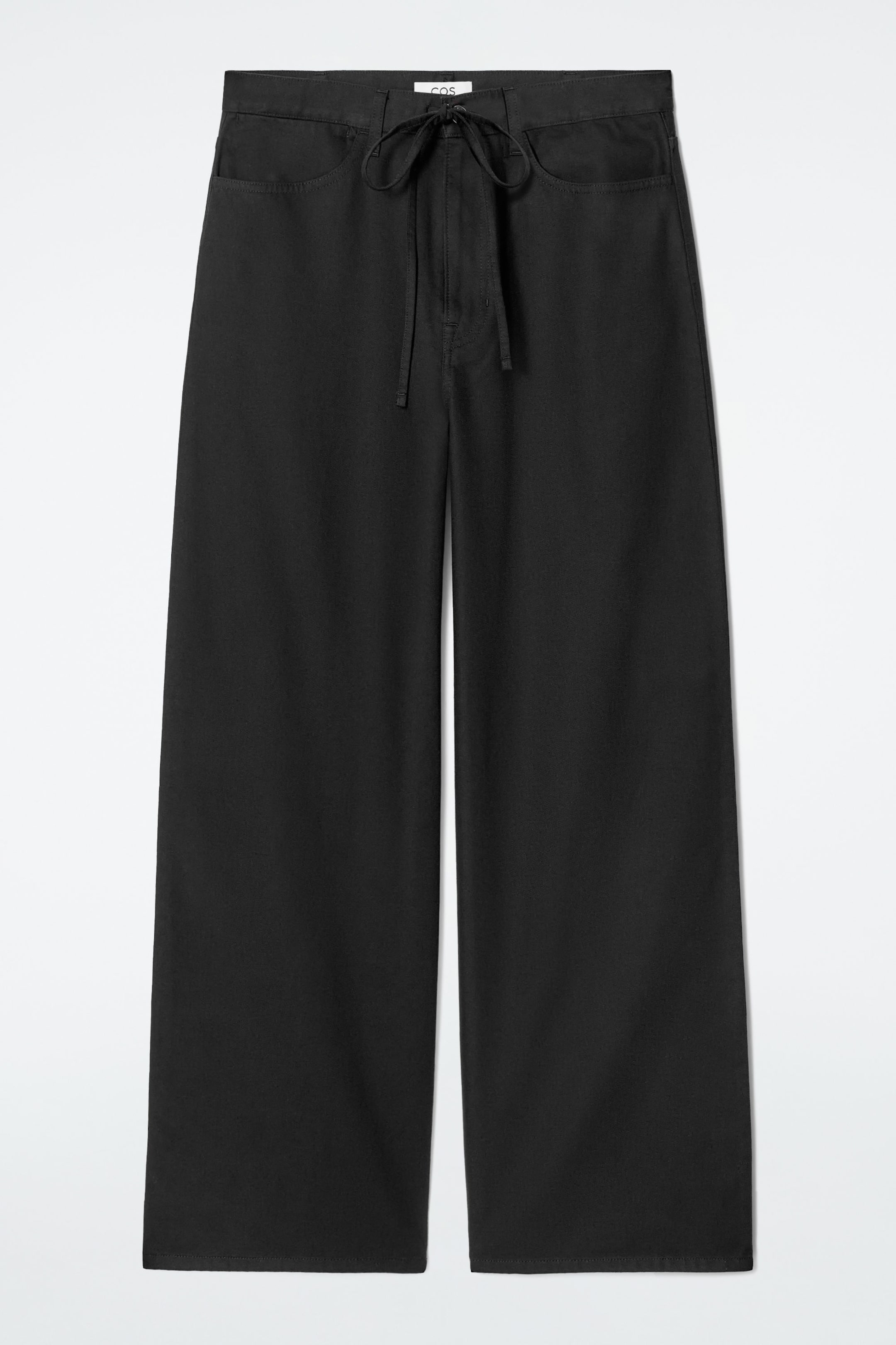 WIDE-LEG DRAWSTRING PANTS