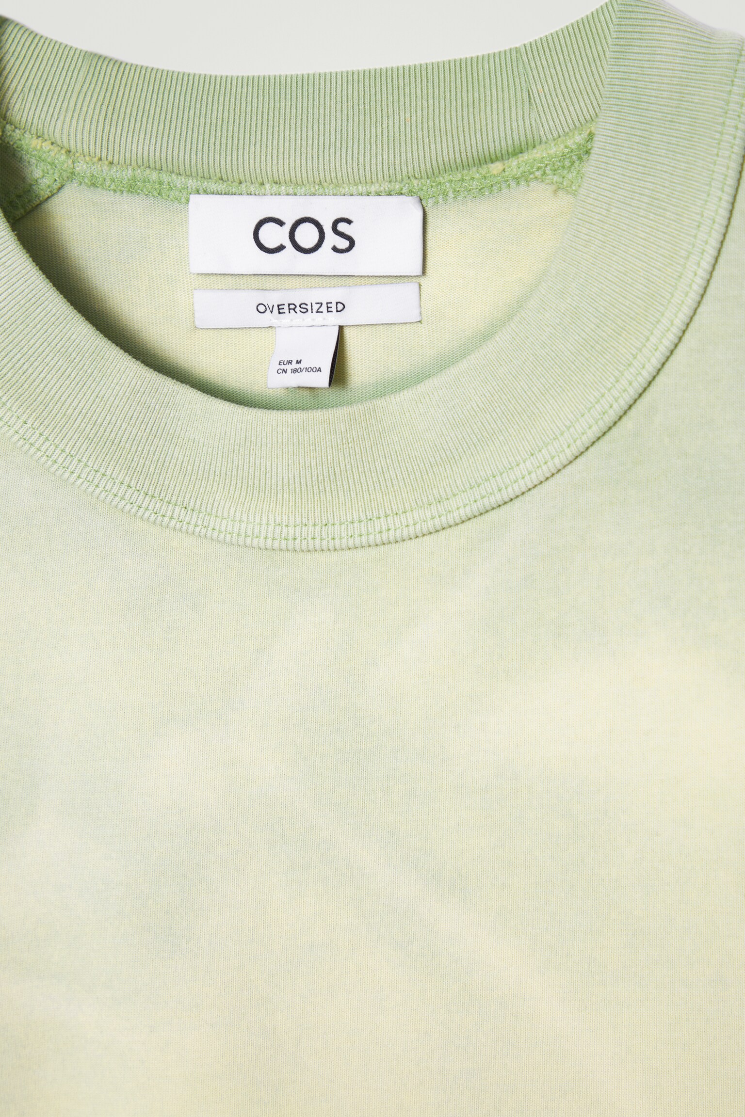 T-SHIRT OVERSIZE EN COTON DÉLAVÉ À L'ACIDE - VERT CLAIR - 2