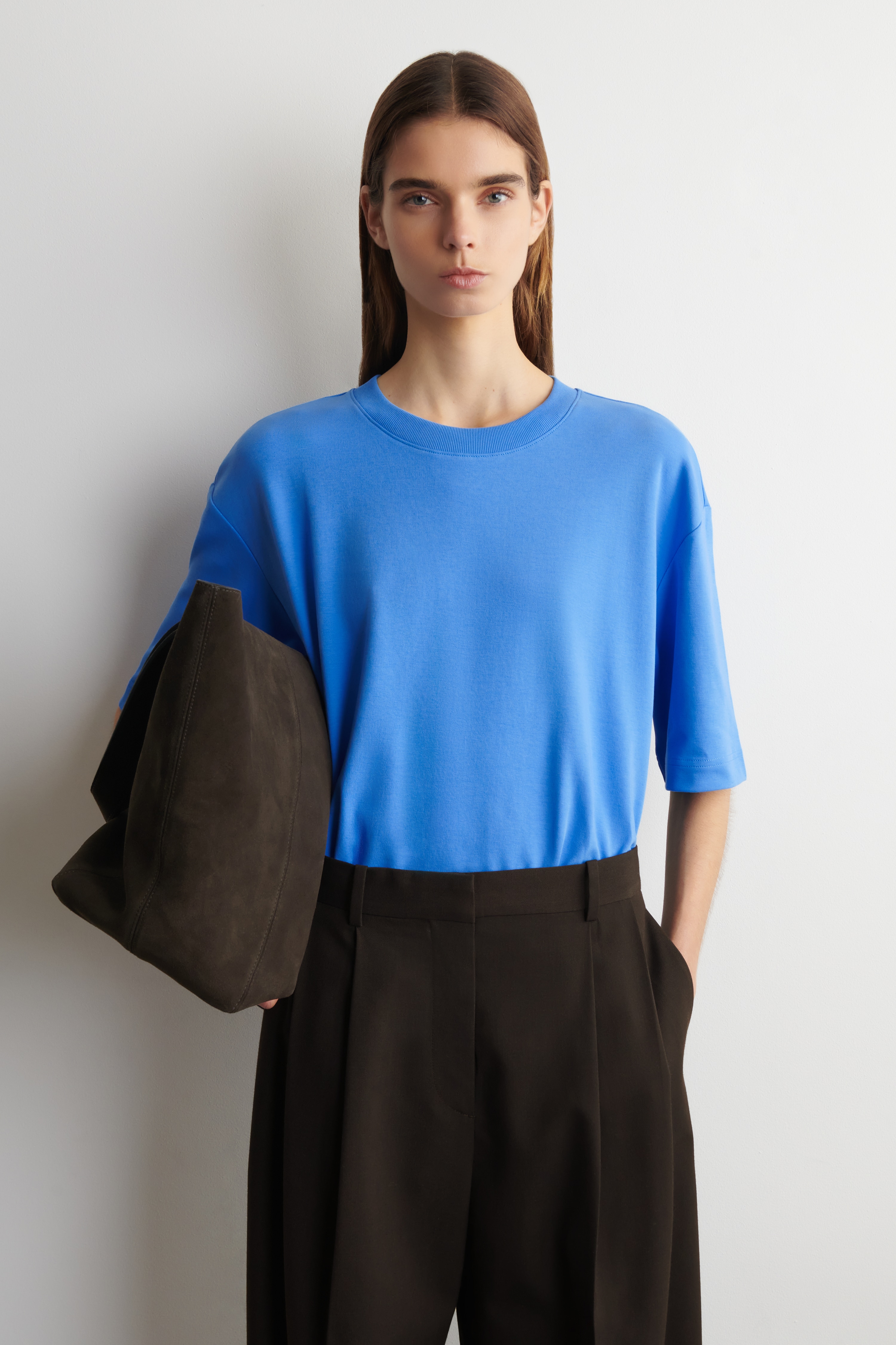 OVERSIZED T-SHIRT - BLÅ/HVID/SORT/ROSA/MØRKEBRUN