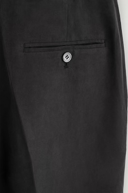 WASHED-SILK STRAIGHT-LEG TROUSERS — BLACK 5