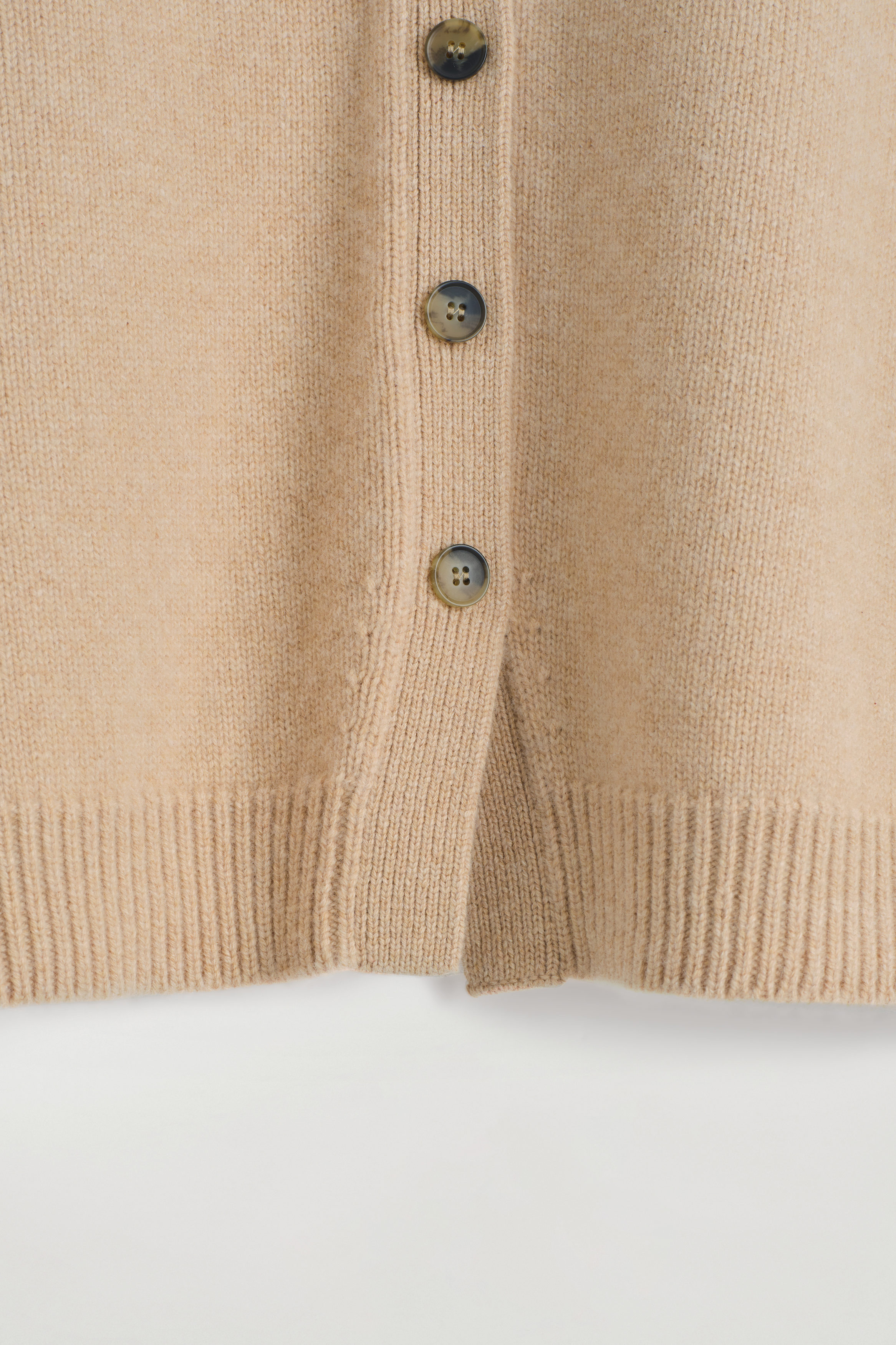 KNITTED CASHMERE-BLEND VEST - BEIGE | COS