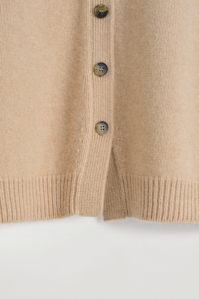KNITTED CASHMERE-BLEND TANK — BEIGE