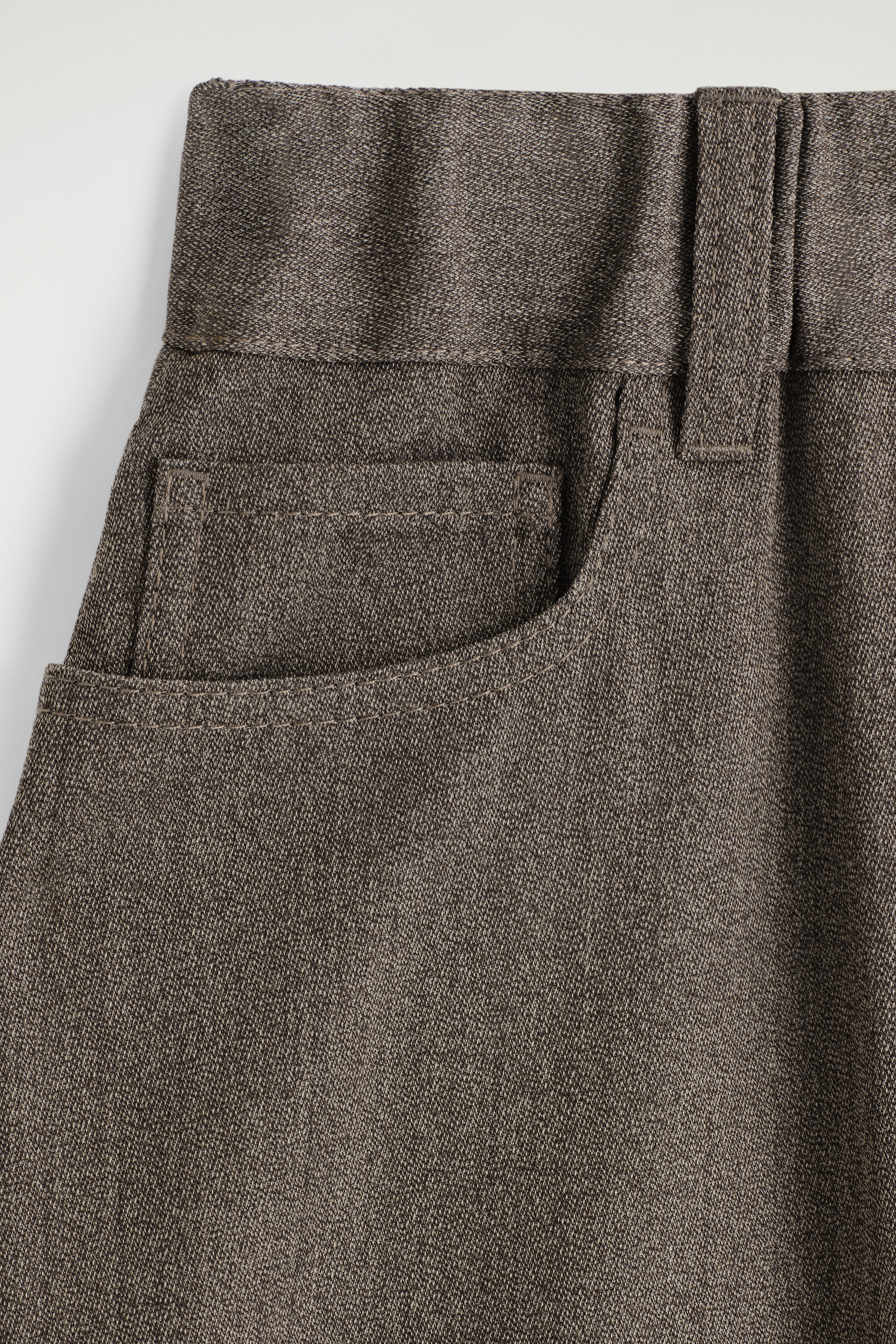 REGULAR WOOL-BLEND WIDE-LEG PANTS - BROWN MÉLANGE | COS US