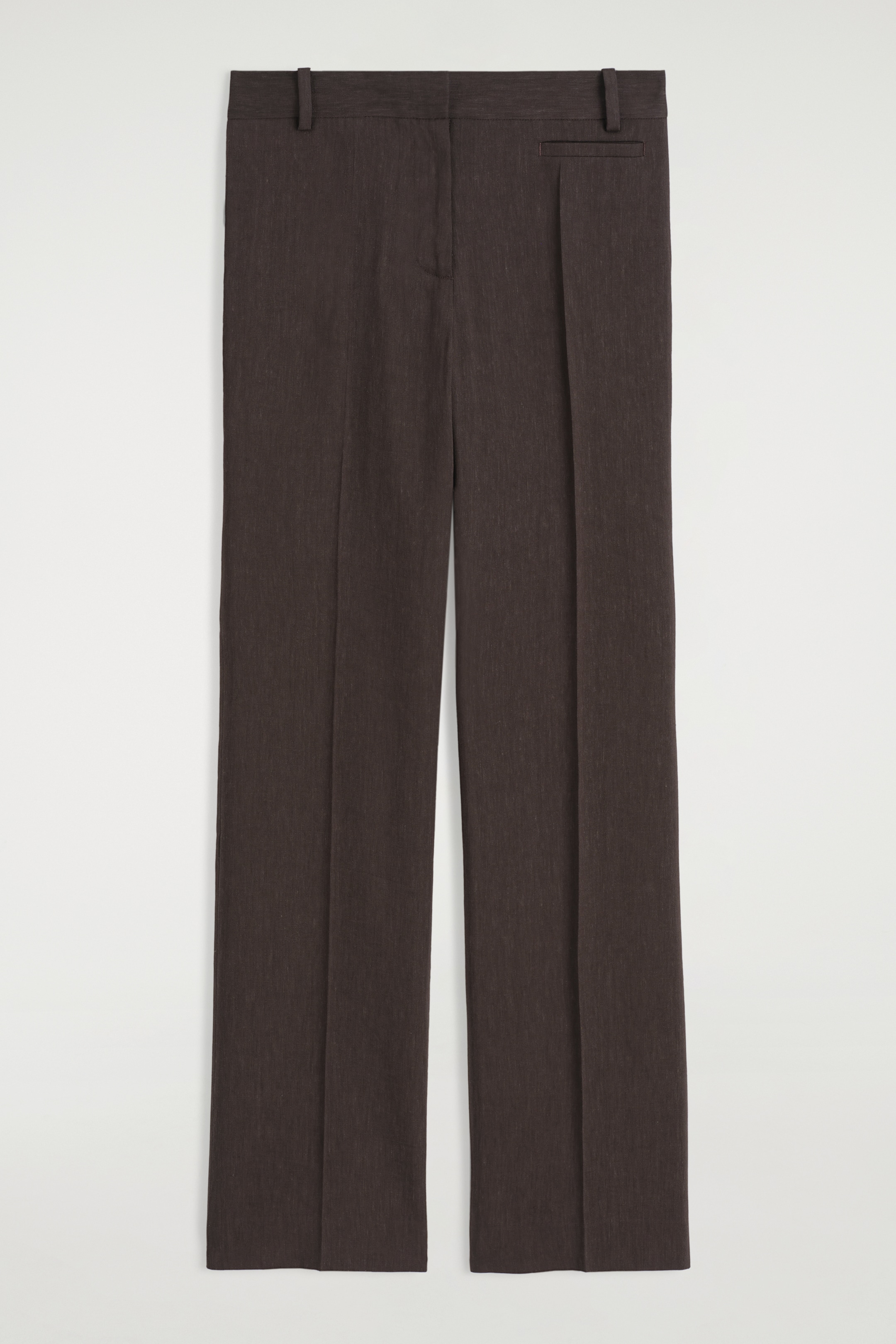 Größeres Bild anzeigen: ELEGANTE LEINENHOSE MIT GERADEM BEIN - DUNKELBRAUN - Ladies | H&M AT 6