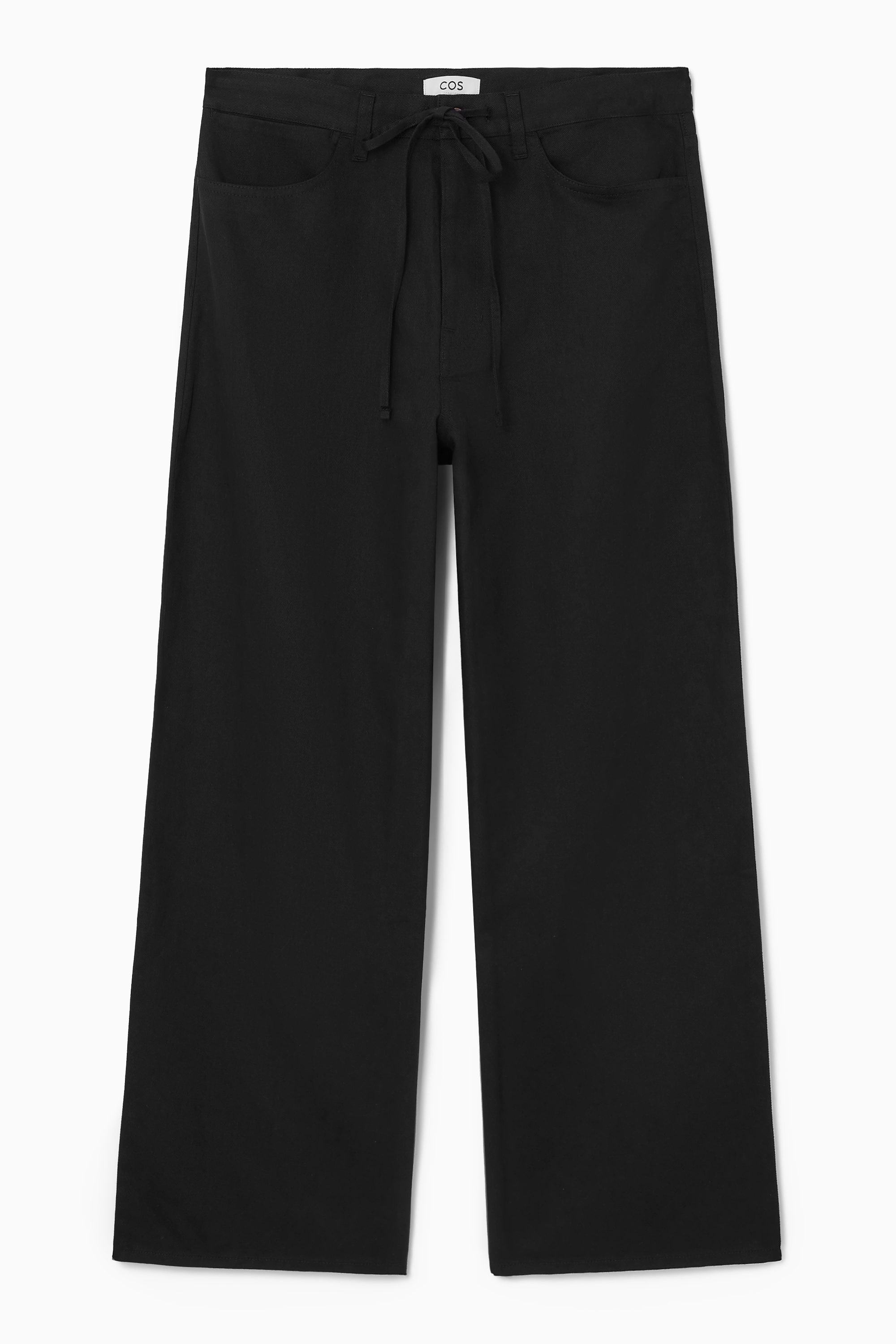 WIDE-LEG DRAWSTRING PANTS - BLACK | COS