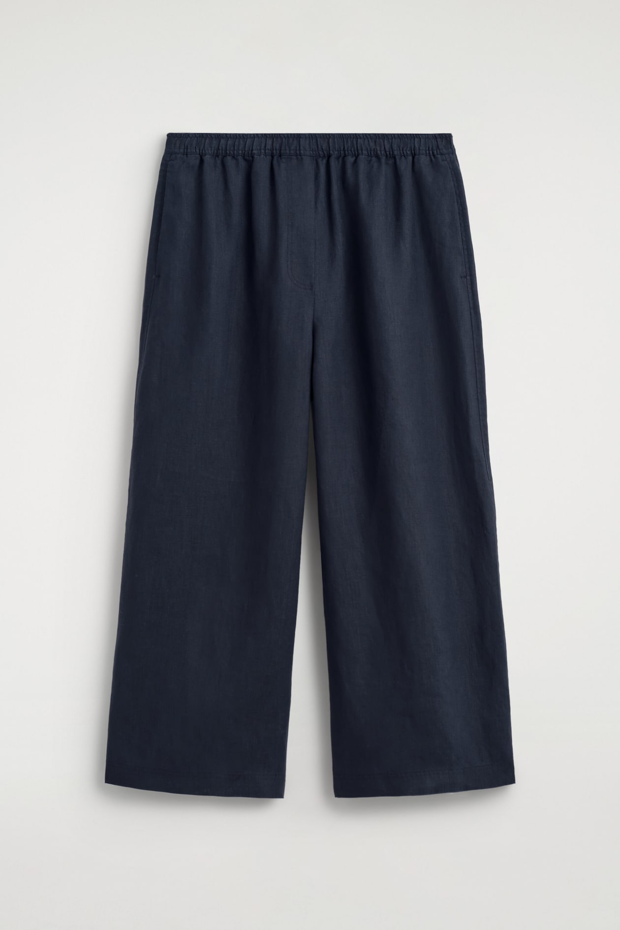 LINEN CULOTTES — NAVY
