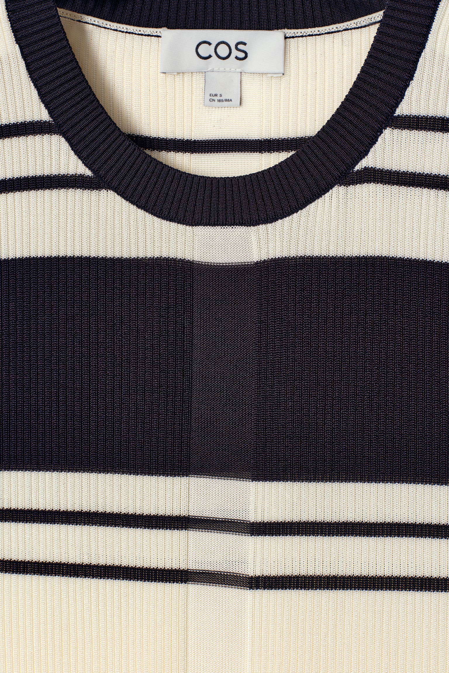 RIBBED-KNIT TANK TOP - NAVY / IVORY / STRIPED/ECRU/ORANGE - 5