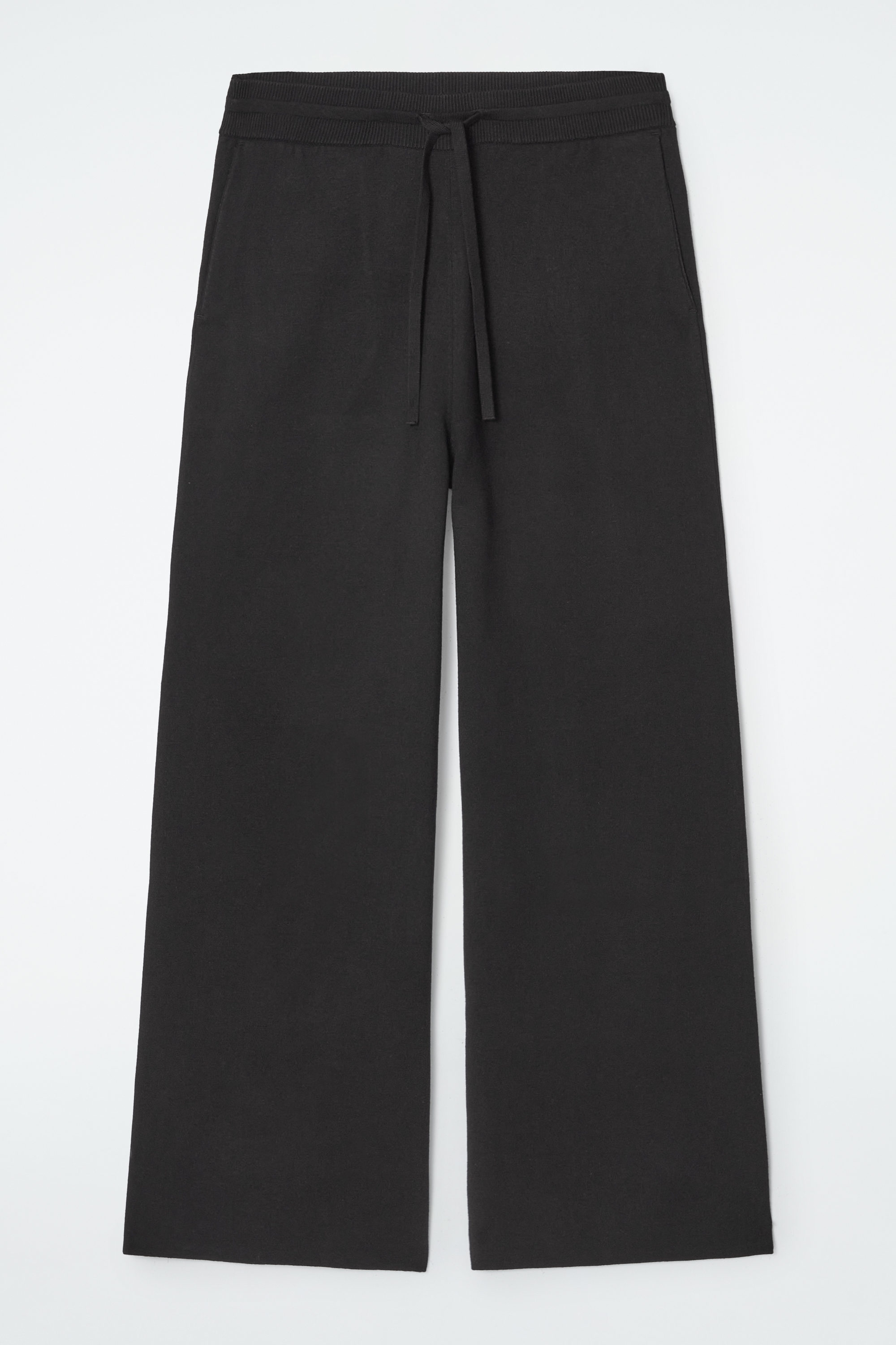 DOUBLE-FACED KNITTED JOGGERS - BLACK | COS