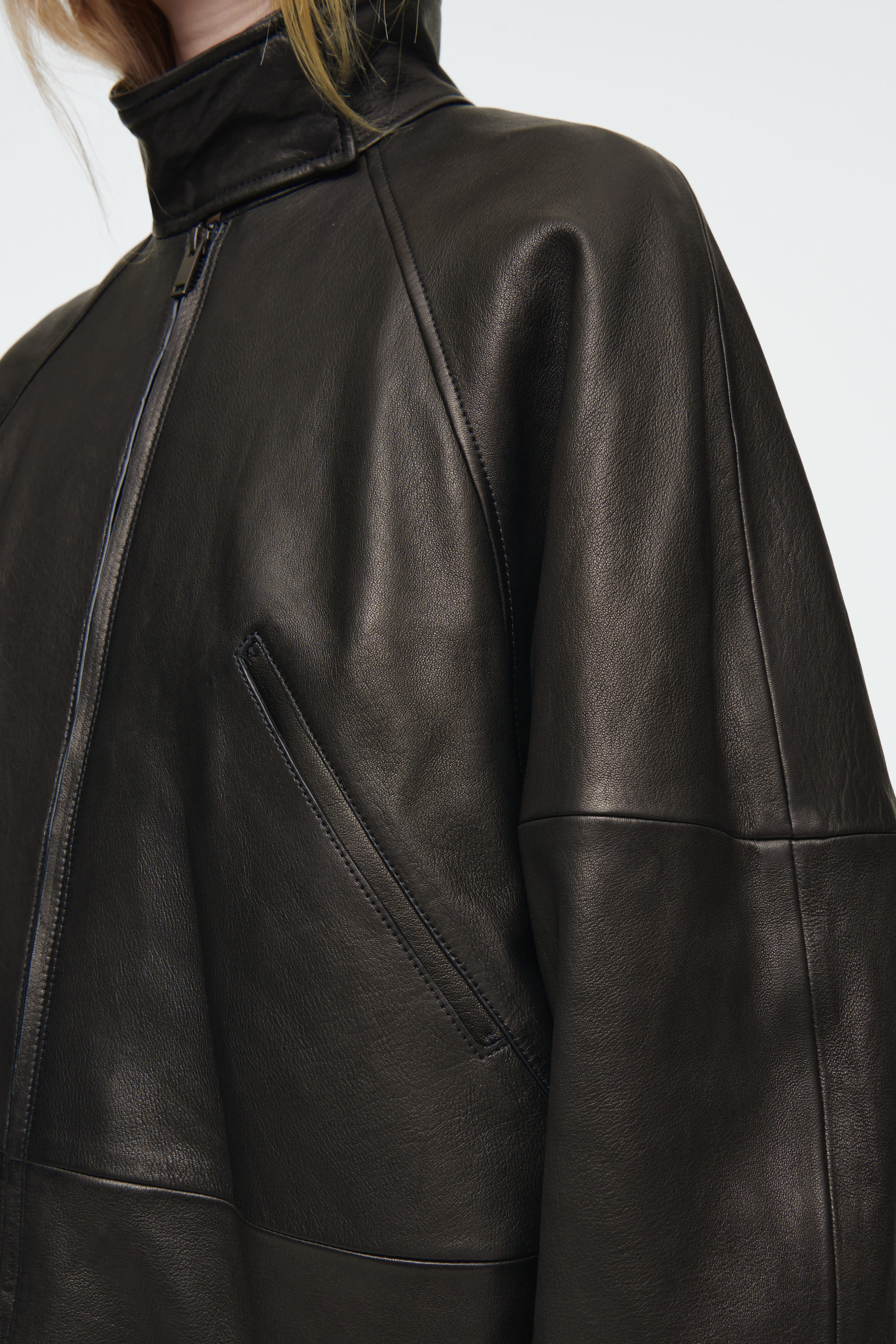 ジャケット・アウター cest nous double zipper leatherjacket AFTERHOURS | Cropped trench leather jacket | Women's Leather