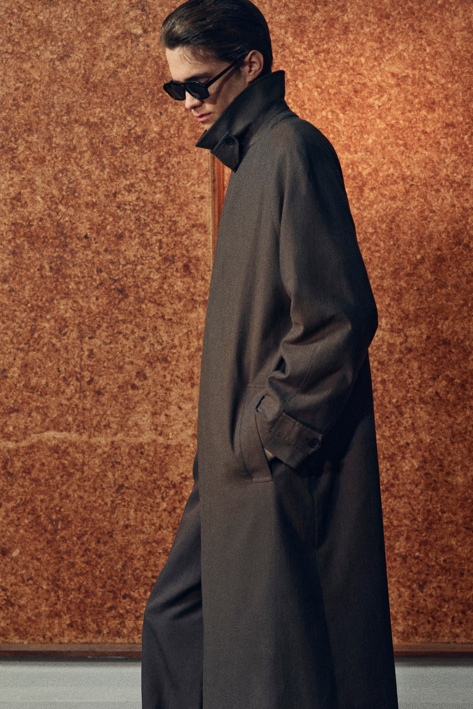 LIGHTWEIGHT COTTON-HERRINGBONE TRENCH COAT - 9