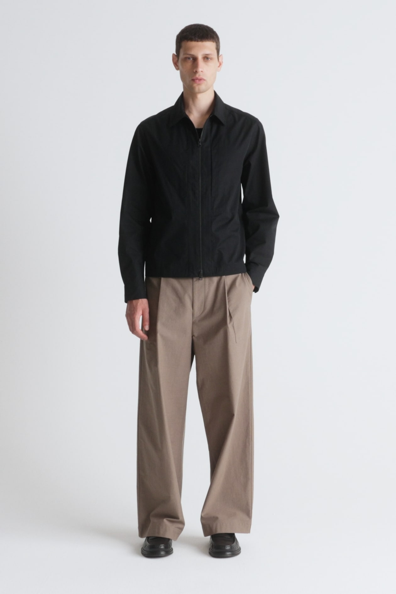 COTTON ZIPPED OVERSHIRT