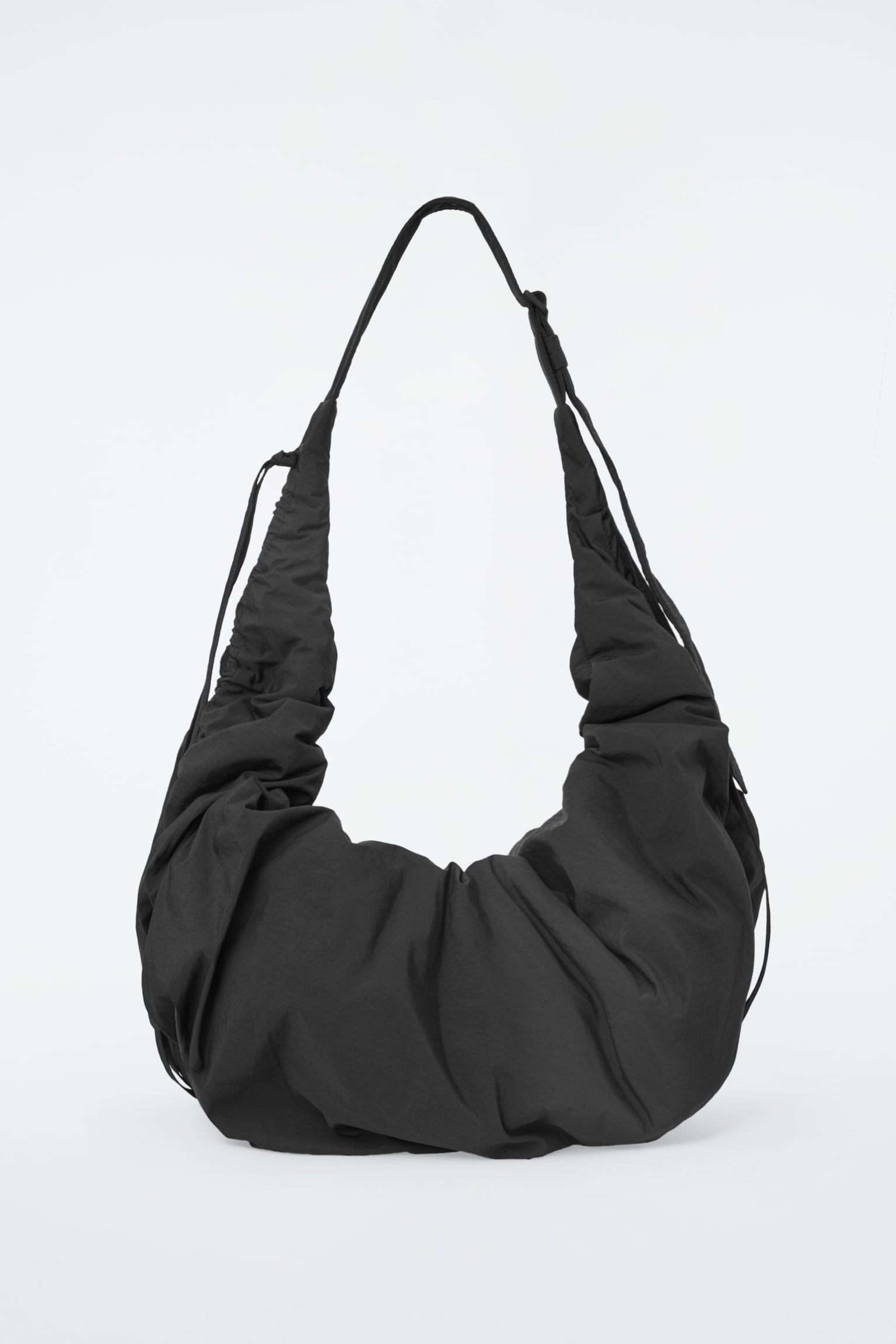 CANOPY OVERSIZED CROSSBODY BAG - NYLON - BLACK/STONE